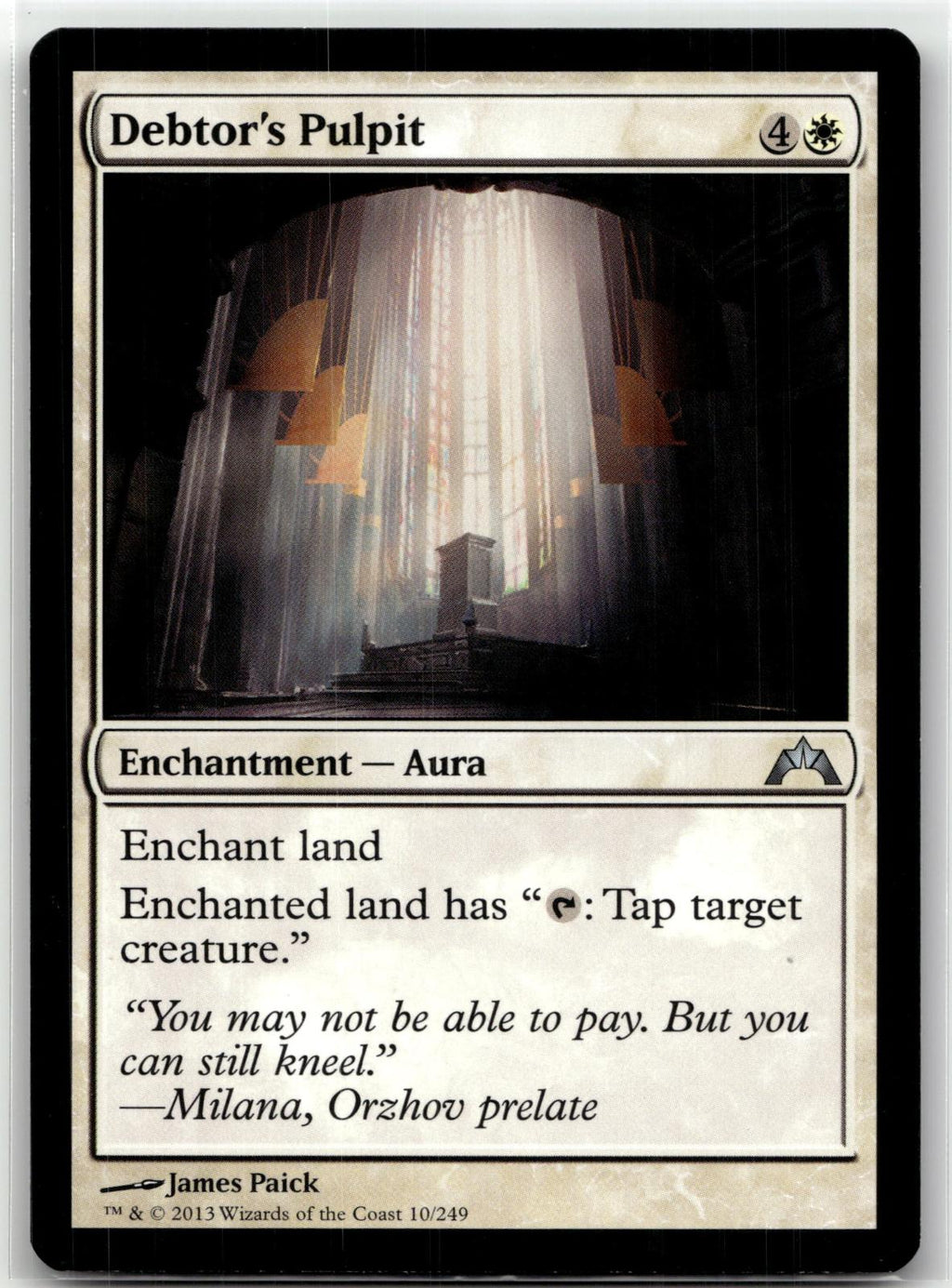 Debtor's Pulpit 10 Uncommon Gatecrash Magic: The Gathering Near Mint