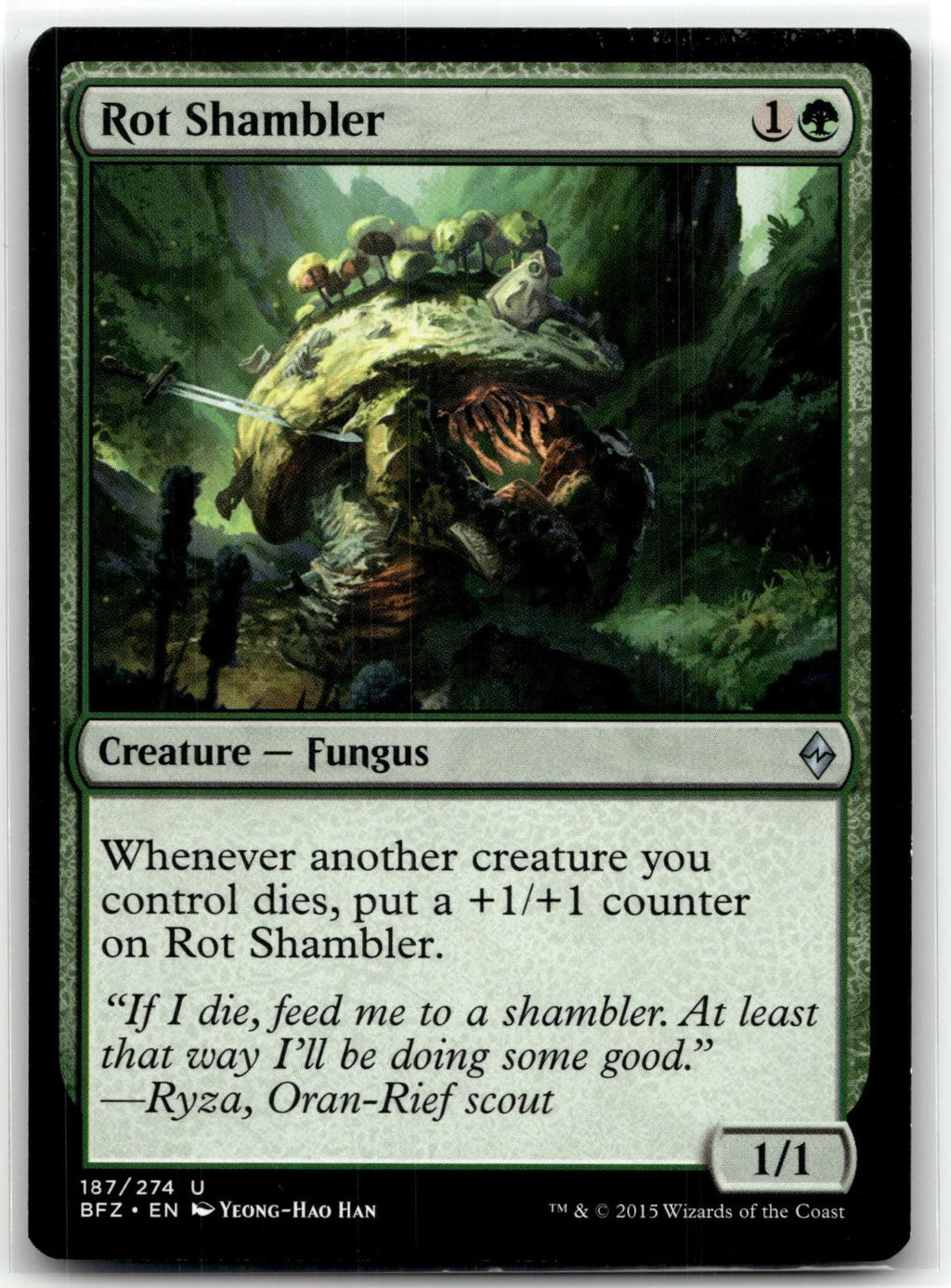 Rot Shambler 187 Uncommon Battle for Zendikar Magic: The Gathering Near Mint