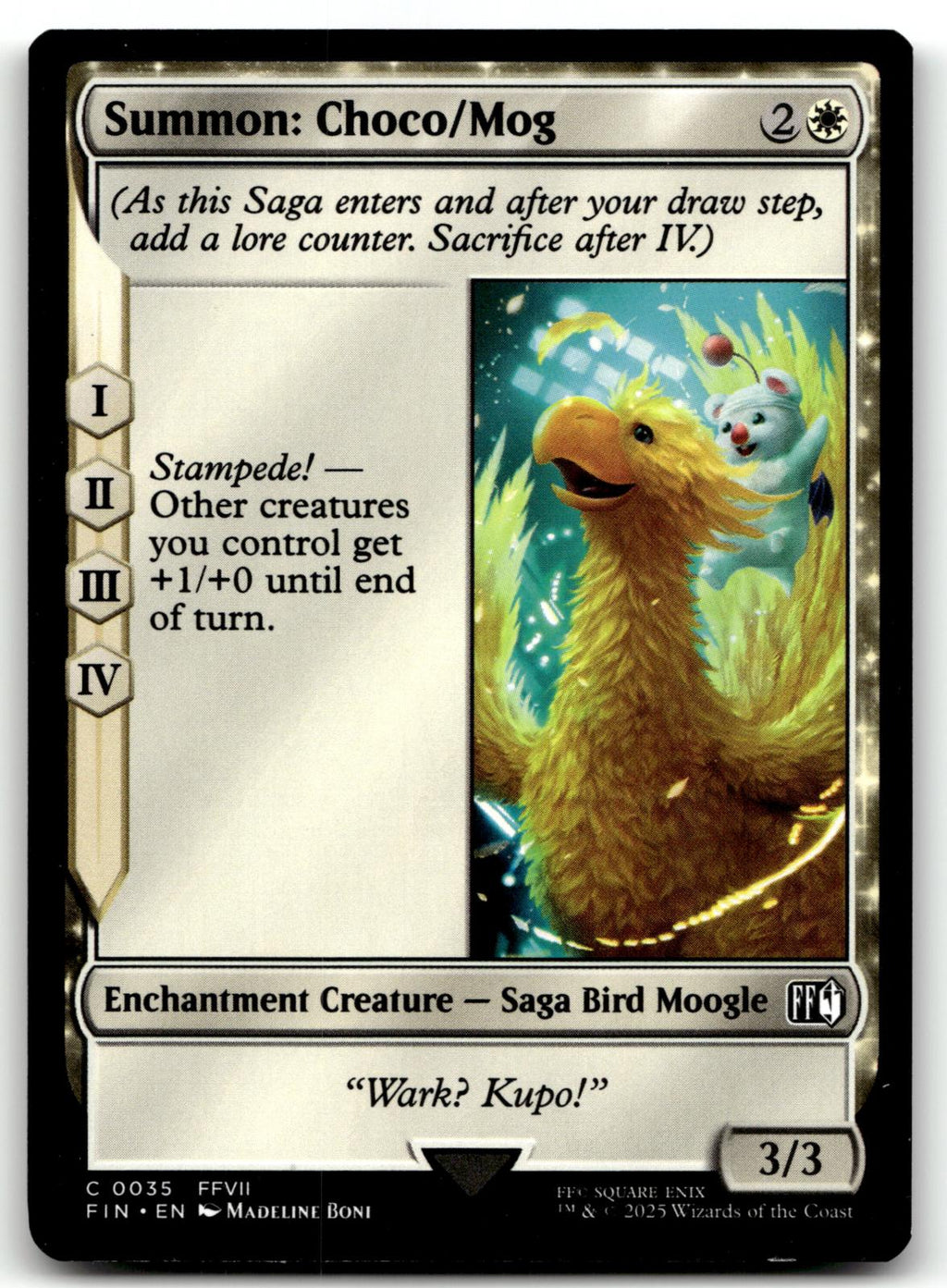 Summon: Choco/Mog 35 Common FINAL FANTASY Magic: The Gathering Near Mint