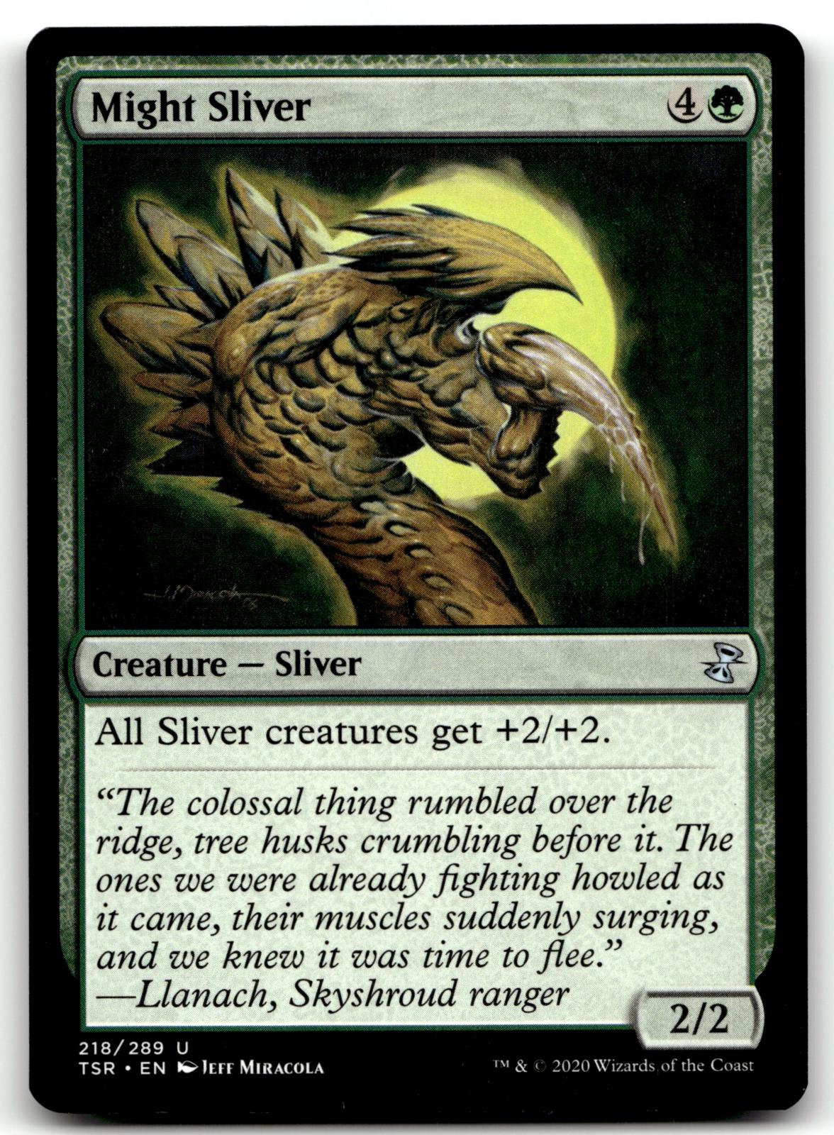 Might Sliver 218 Uncommon Time Spiral: Remastered Magic: The Gathering Near Mint
