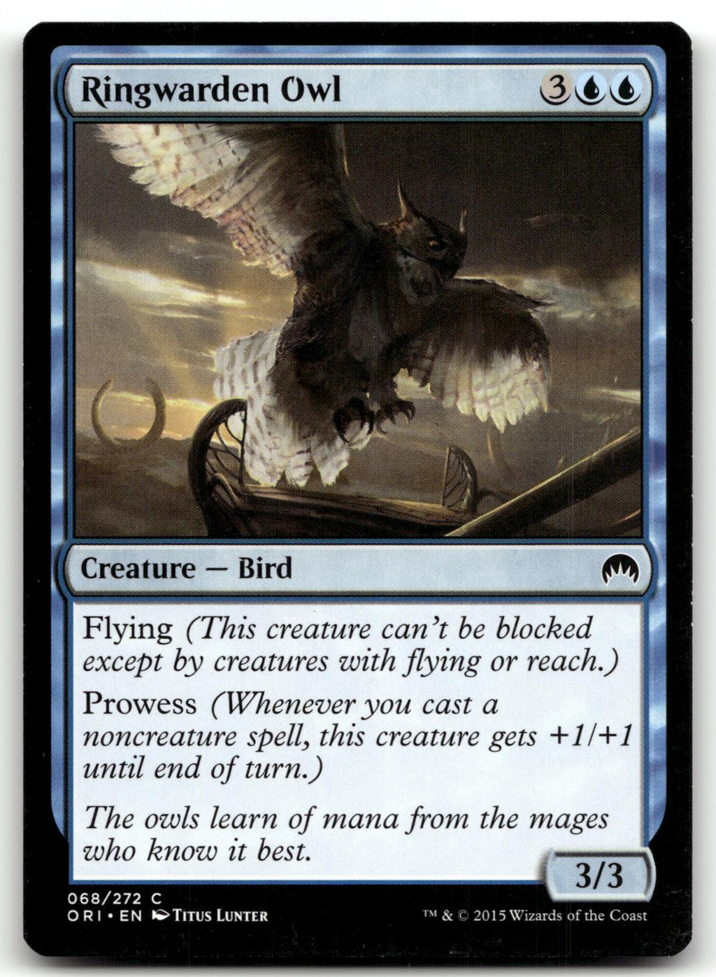 Ringwarden Owl 68 Common Magic Origins Magic: The Gathering Near Mint