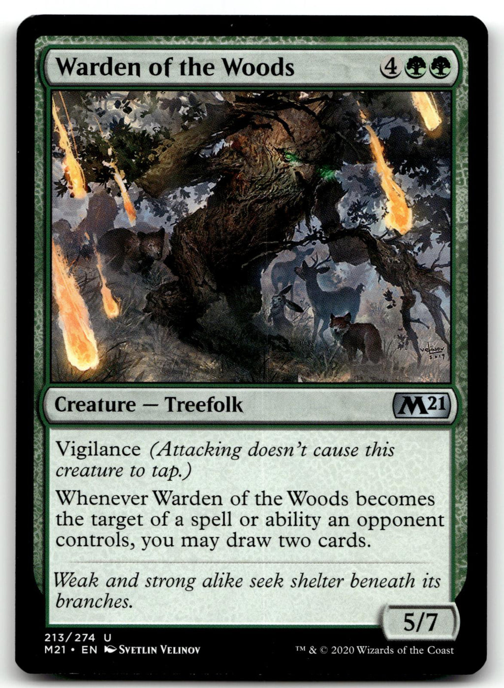 Warden of the Woods 213 Uncommon Core Set 2021 Magic: The Gathering Near Mint