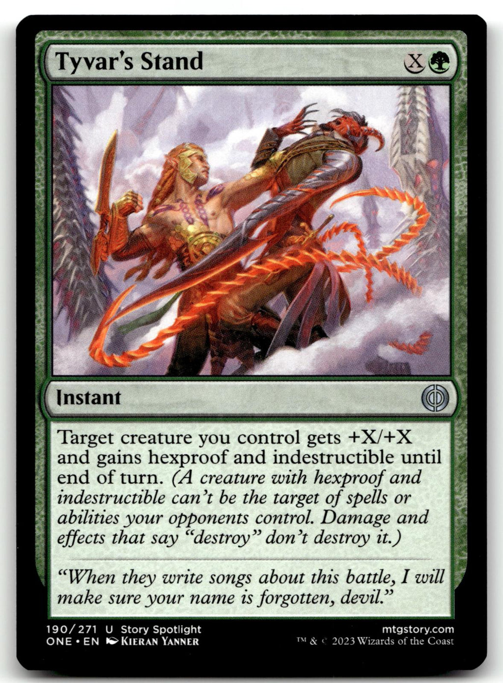 Tyvar's Stand 190 Uncommon Phyrexia: All Will Be One Magic: The Gathering NM