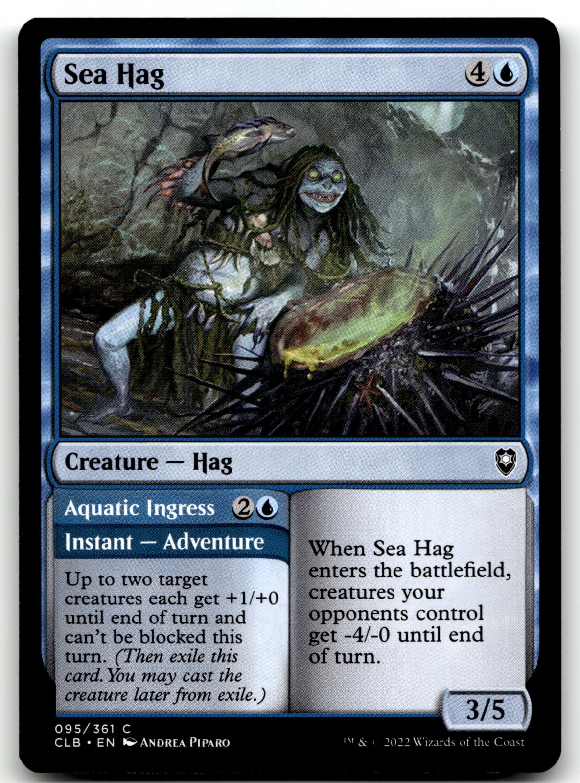 Sea Hag 95 Commander Legends: Battle for Baldur's Gate Magic: The Gathering NM
