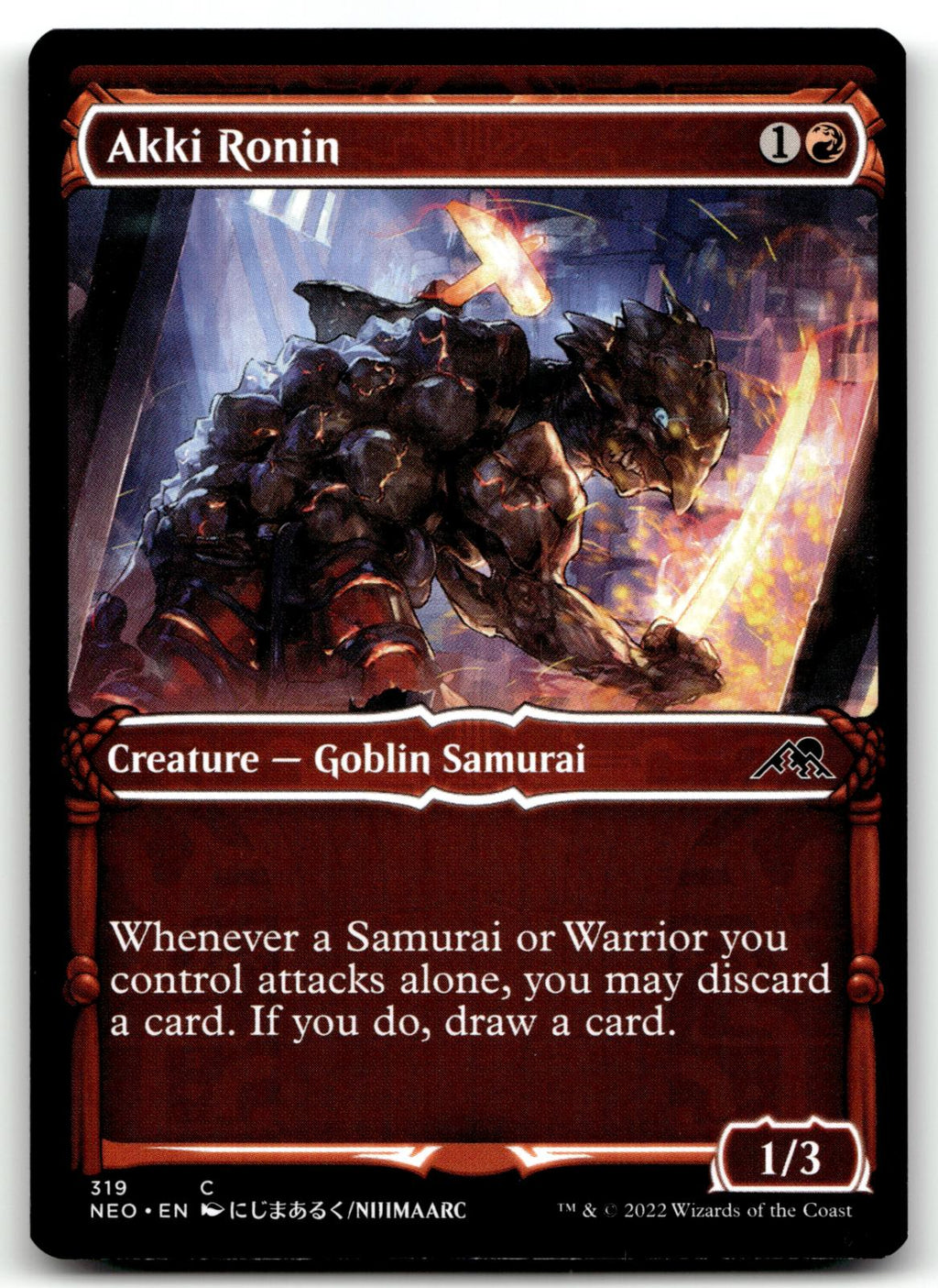 Akki Ronin (Showcase) 319 Common Kamigawa: Neon Dynasty Magic: The Gathering NM