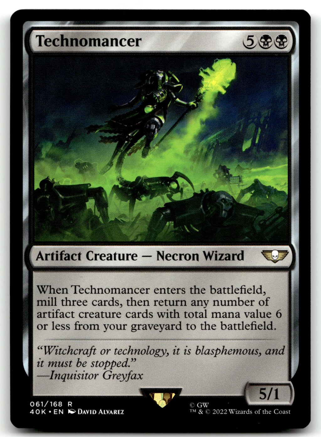 Technomancer 61 Rare Universes Beyond: Warhammer 40,000 Magic: The Gathering NM