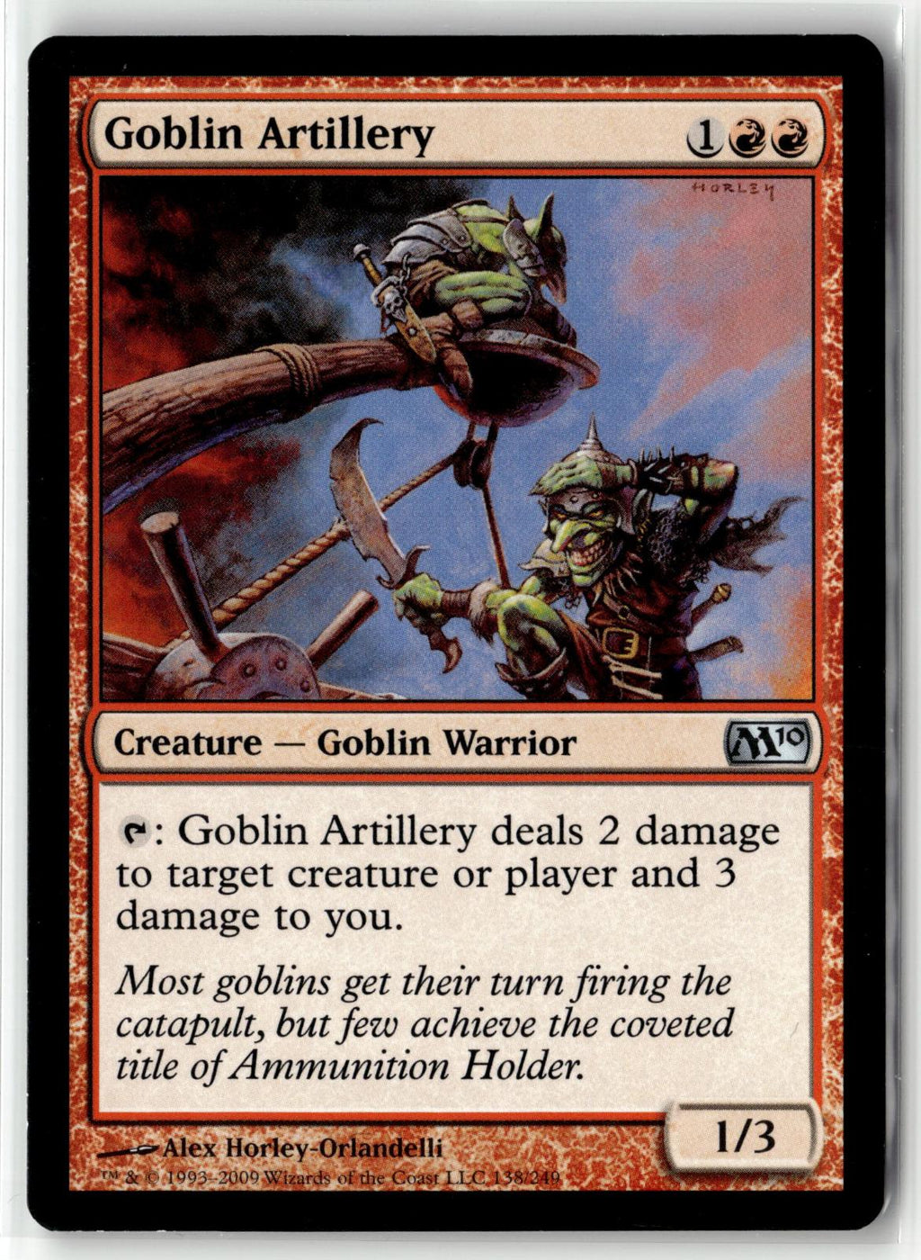 Goblin Artillery 138 Uncommon Magic 2010 (M10) Magic: The Gathering Near Mint