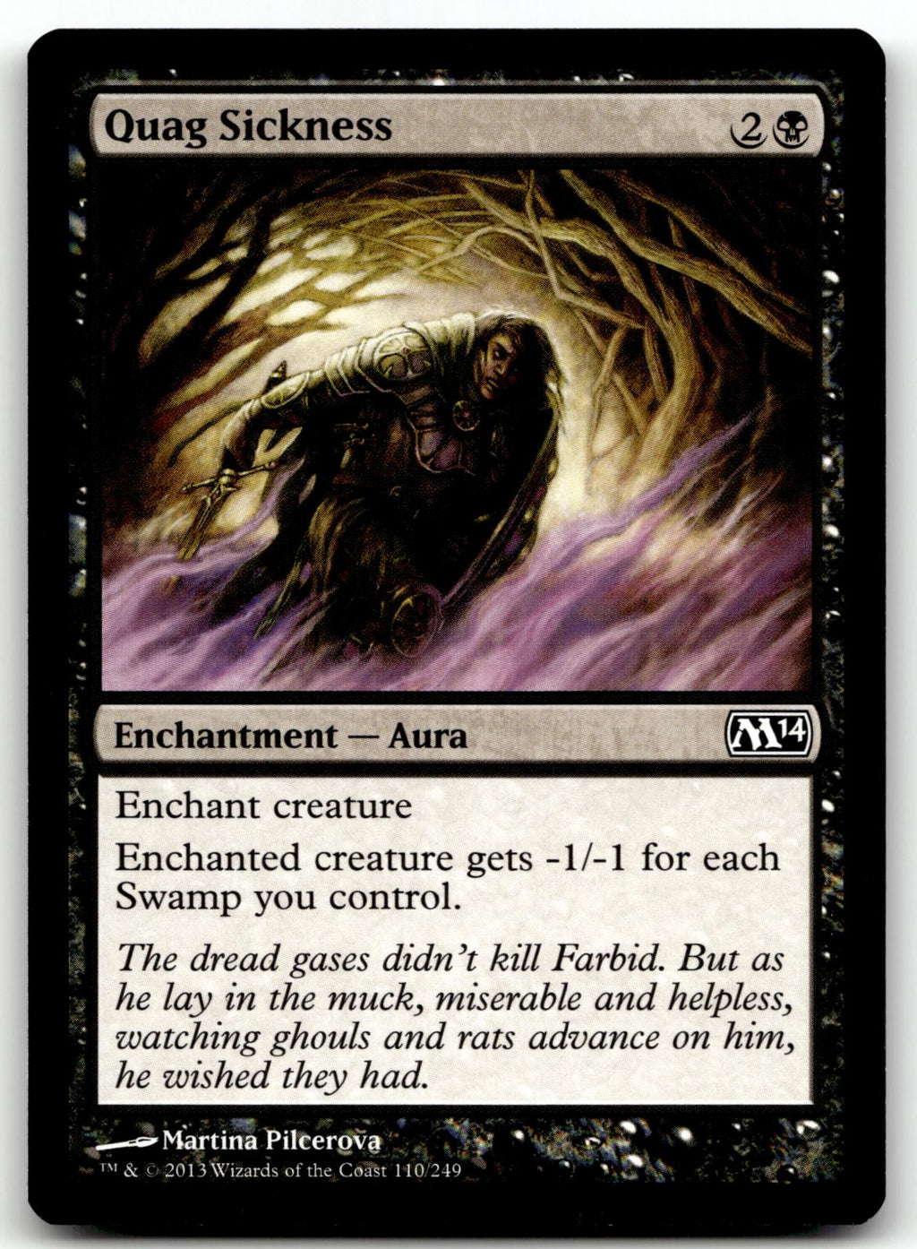 Quag Sickness 110 Common Magic 2014 (M14) Magic: The Gathering Near Mint