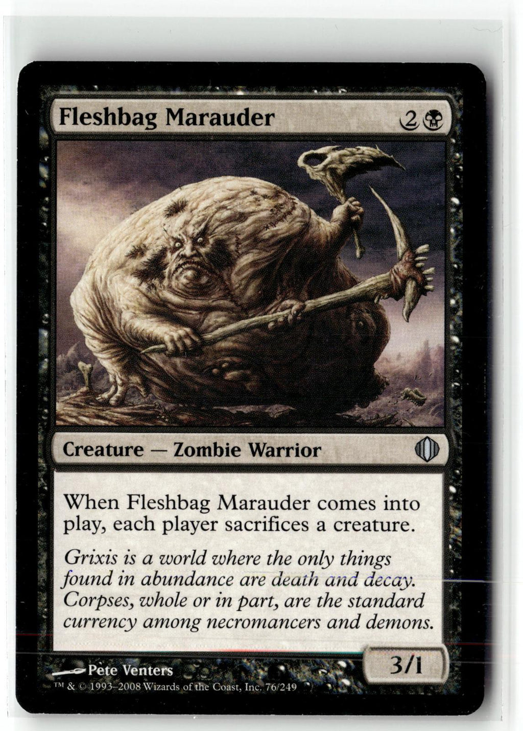 Fleshbag Marauder 76 Uncommon Shards of Alara Magic: The Gathering Near Mint