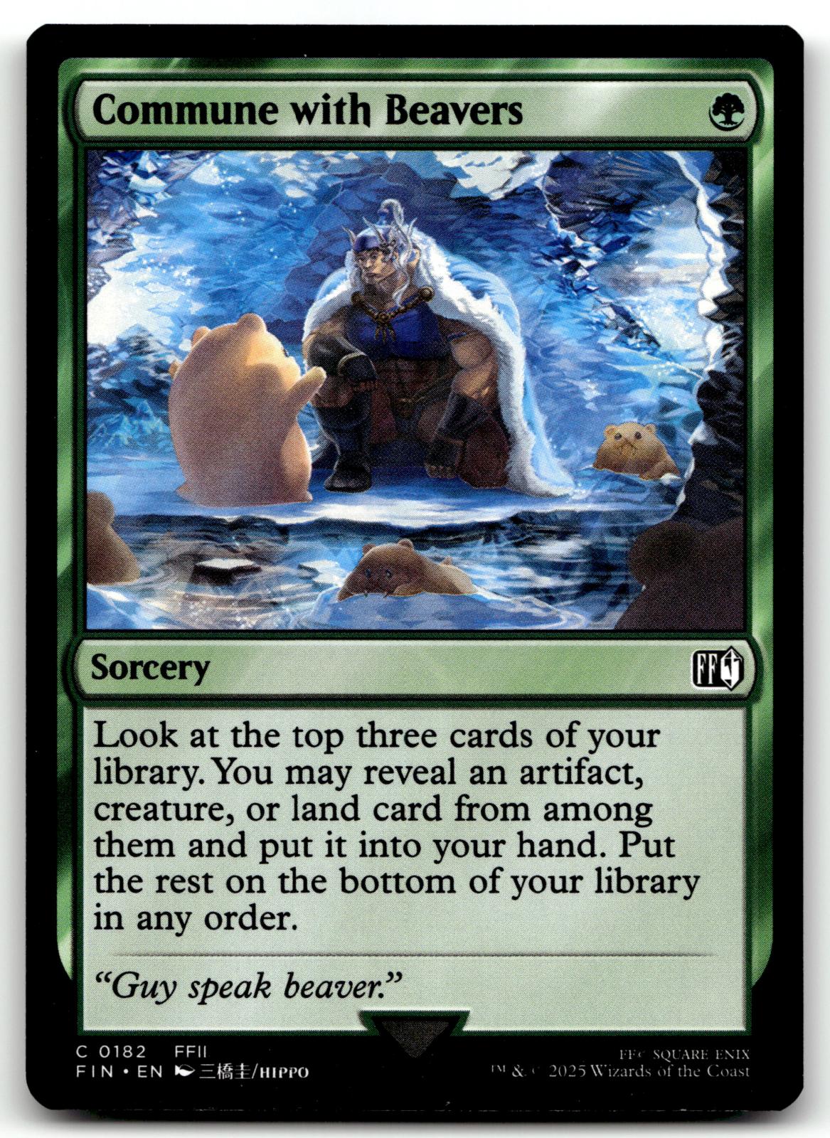 Commune with Beavers 182 Common FINAL FANTASY Magic: The Gathering Near Mint