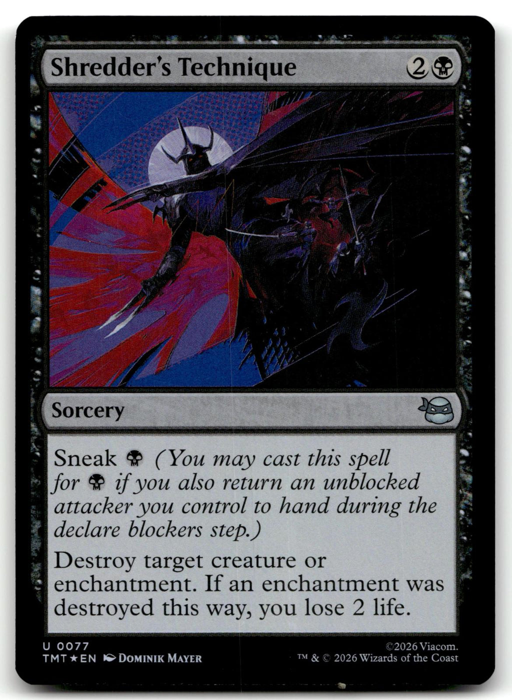 Shredder's Technique 0077 Teenage Mutant Ninja Turtles Magic: The Gathering Foil NM