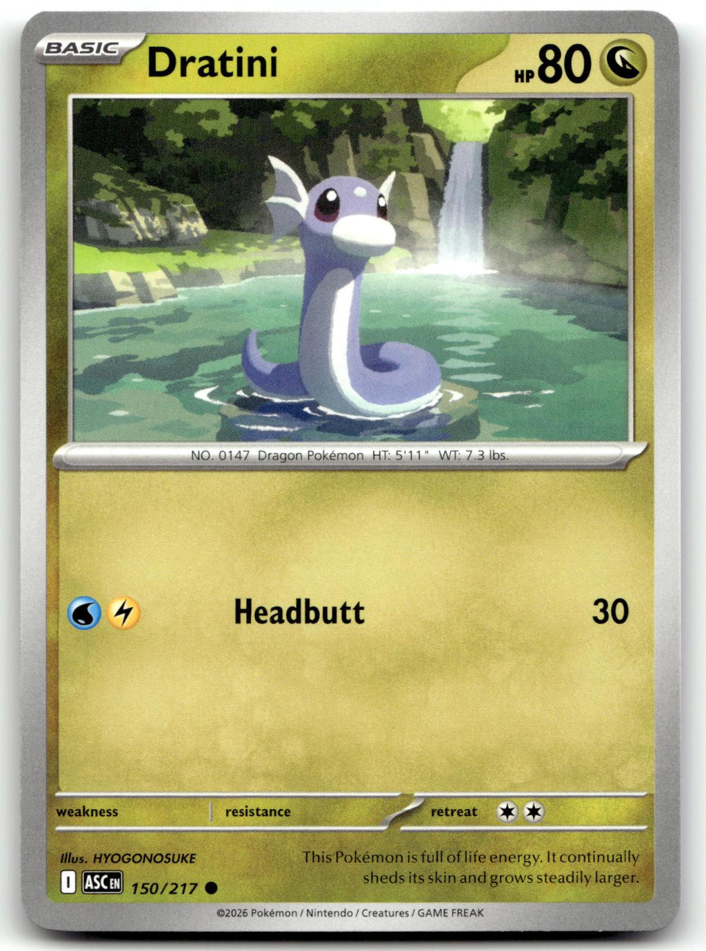 Dratini 150/217 Common Ascended Heroes Pokemon Near Mint