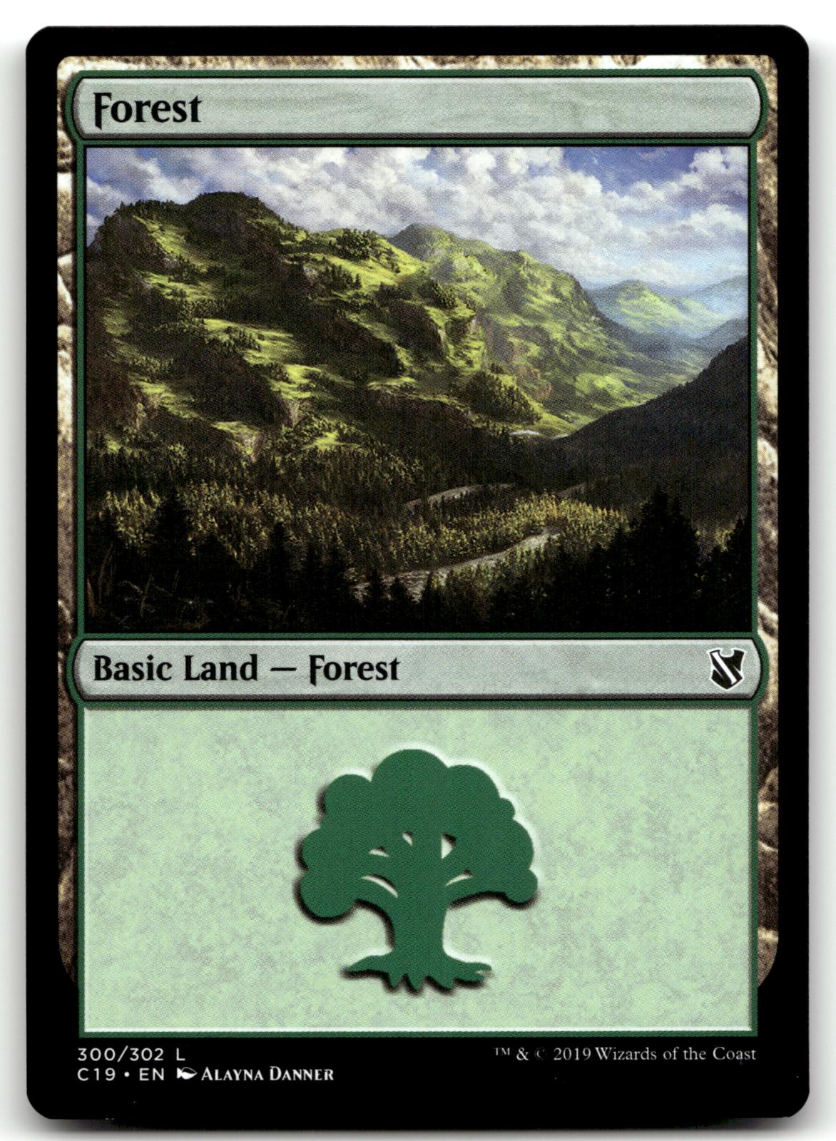 Forest (300) 300 Land Commander 2019 Magic: The Gathering Near Mint