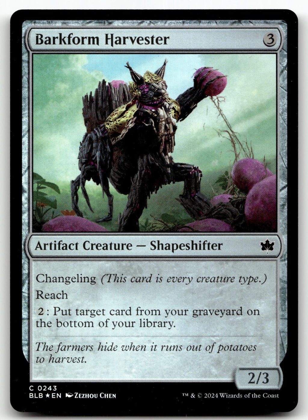 Barkform Harvester 243 Common Bloomburrow Magic: The Gathering Foil Near Mint