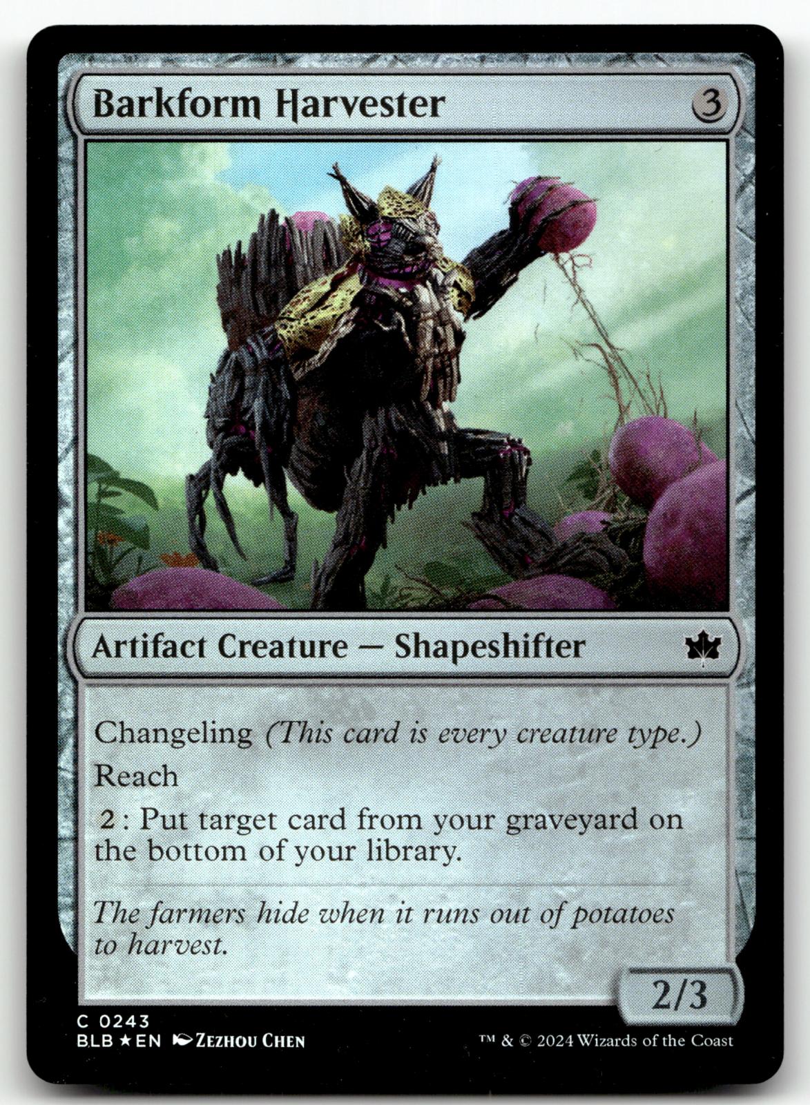 Barkform Harvester 243 Common Bloomburrow Magic: The Gathering Foil Near Mint