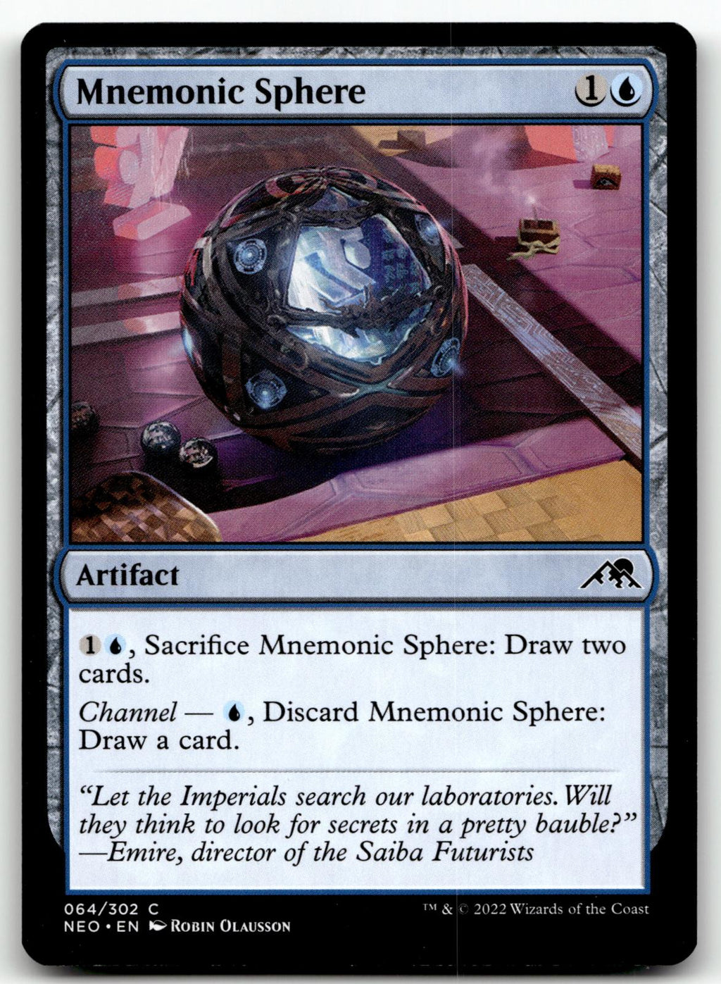 Mnemonic Sphere 64 Common Kamigawa: Neon Dynasty Magic: The Gathering Near Mint