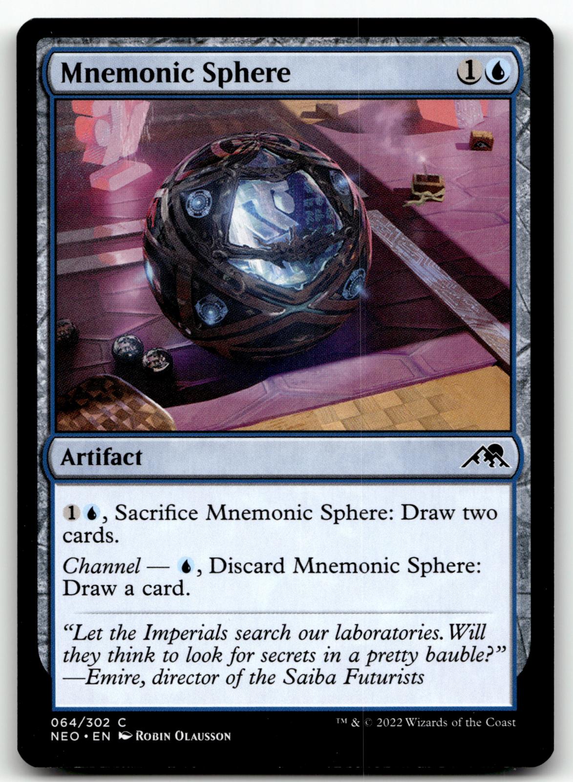 Mnemonic Sphere 64 Common Kamigawa: Neon Dynasty Magic: The Gathering Near Mint