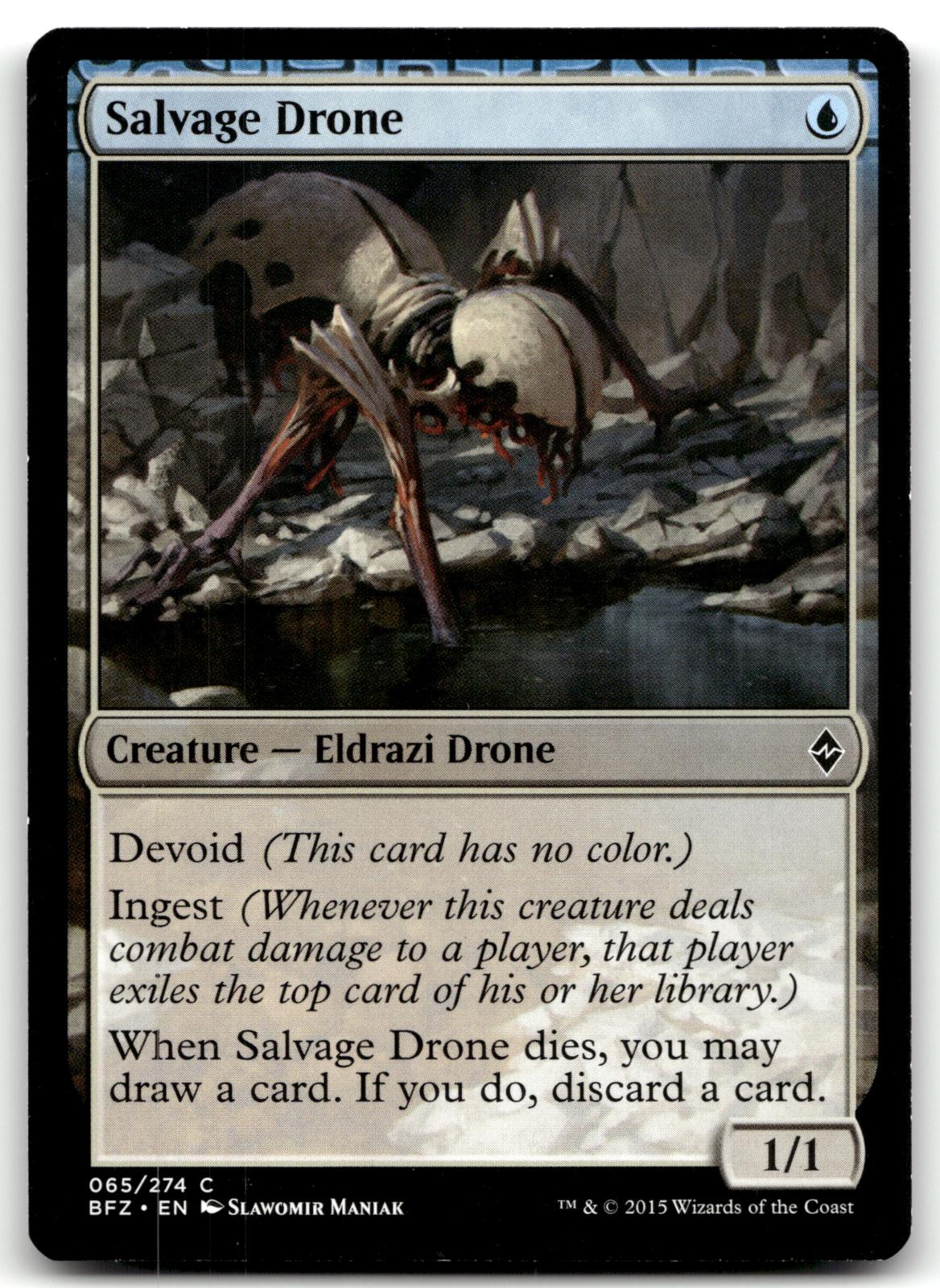 Salvage Drone 65 Common Battle for Zendikar Magic: The Gathering Near Mint
