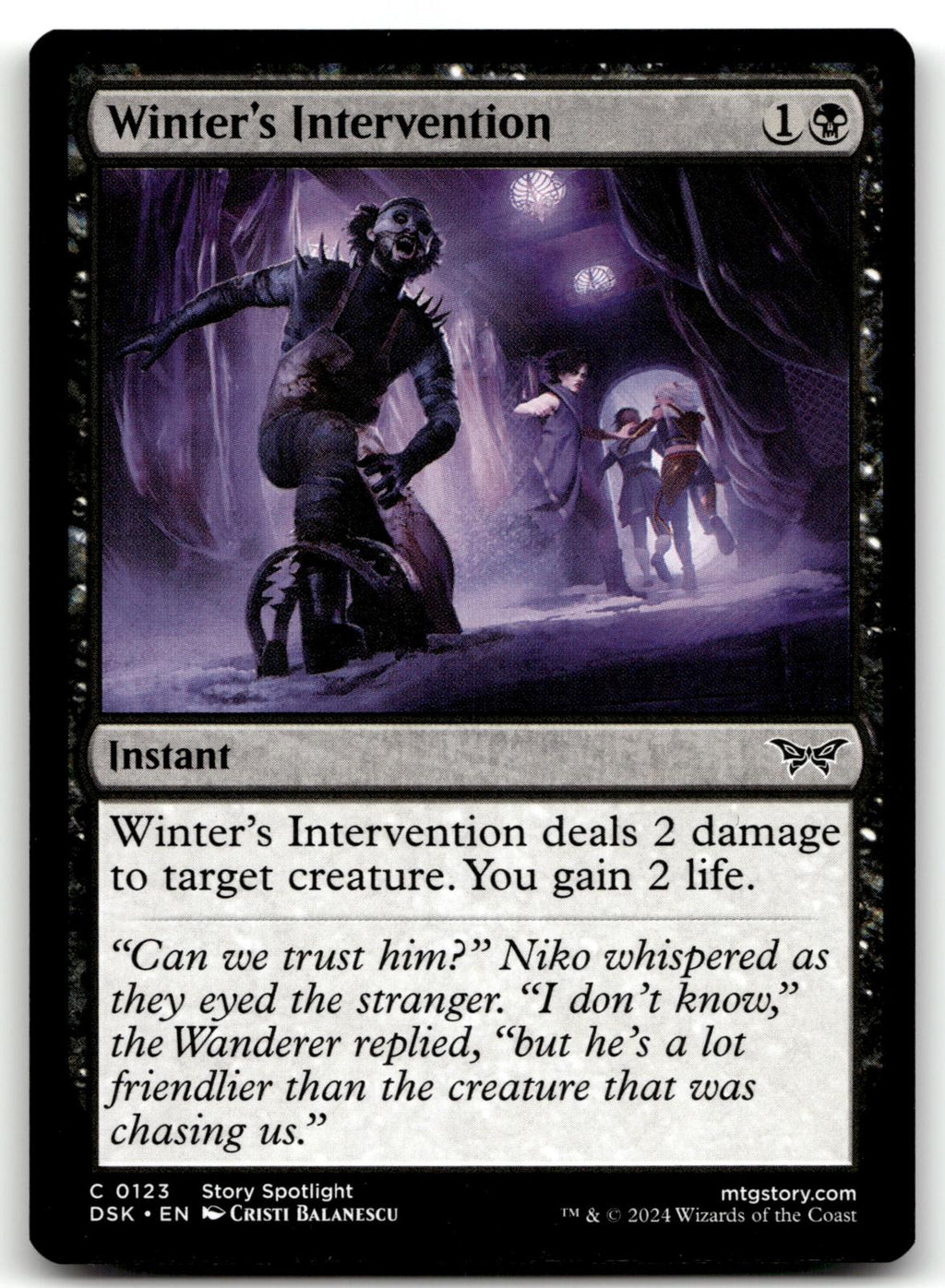 Winter's Intervention 123 Duskmourn: House of Horror Magic: The Gathering NM
