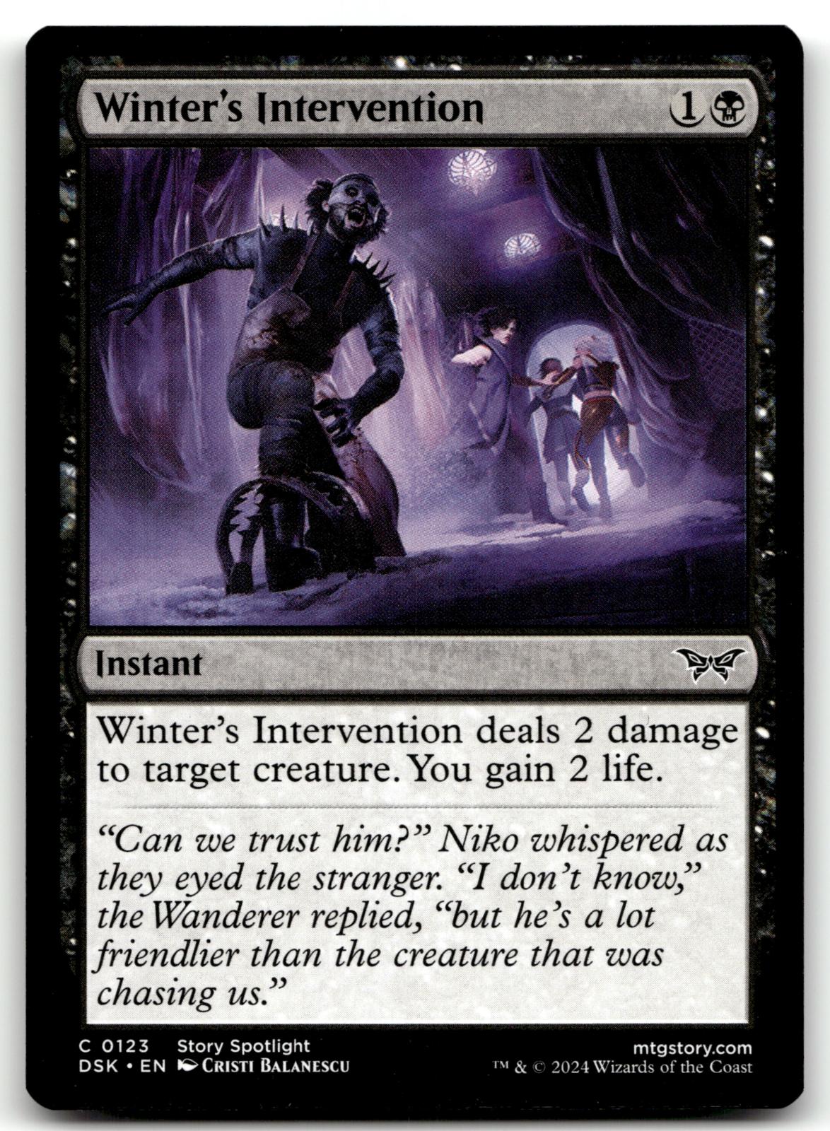 Winter's Intervention 123 Duskmourn: House of Horror Magic: The Gathering NM