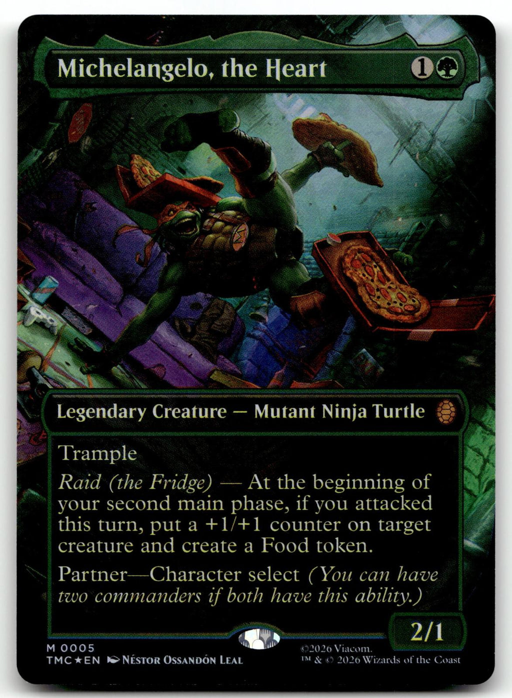 Michelangelo, the Heart (Borderless) 5 Commander: Teenage Mutant Ninja Turtles 