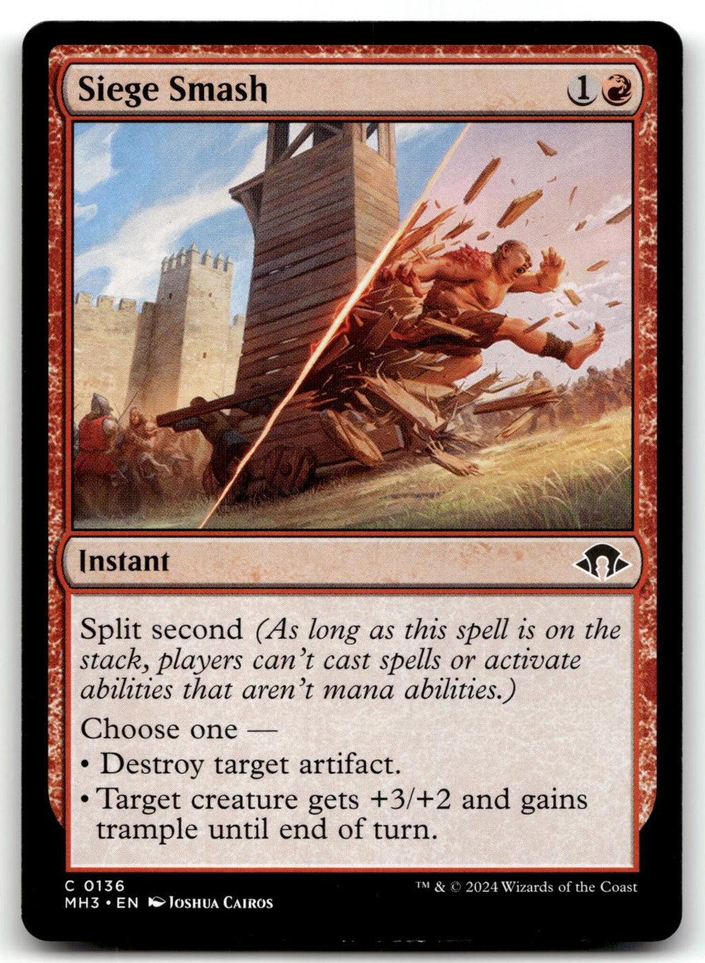 Siege Smash 136 Common Modern Horizons 3 Magic: The Gathering Near Mint