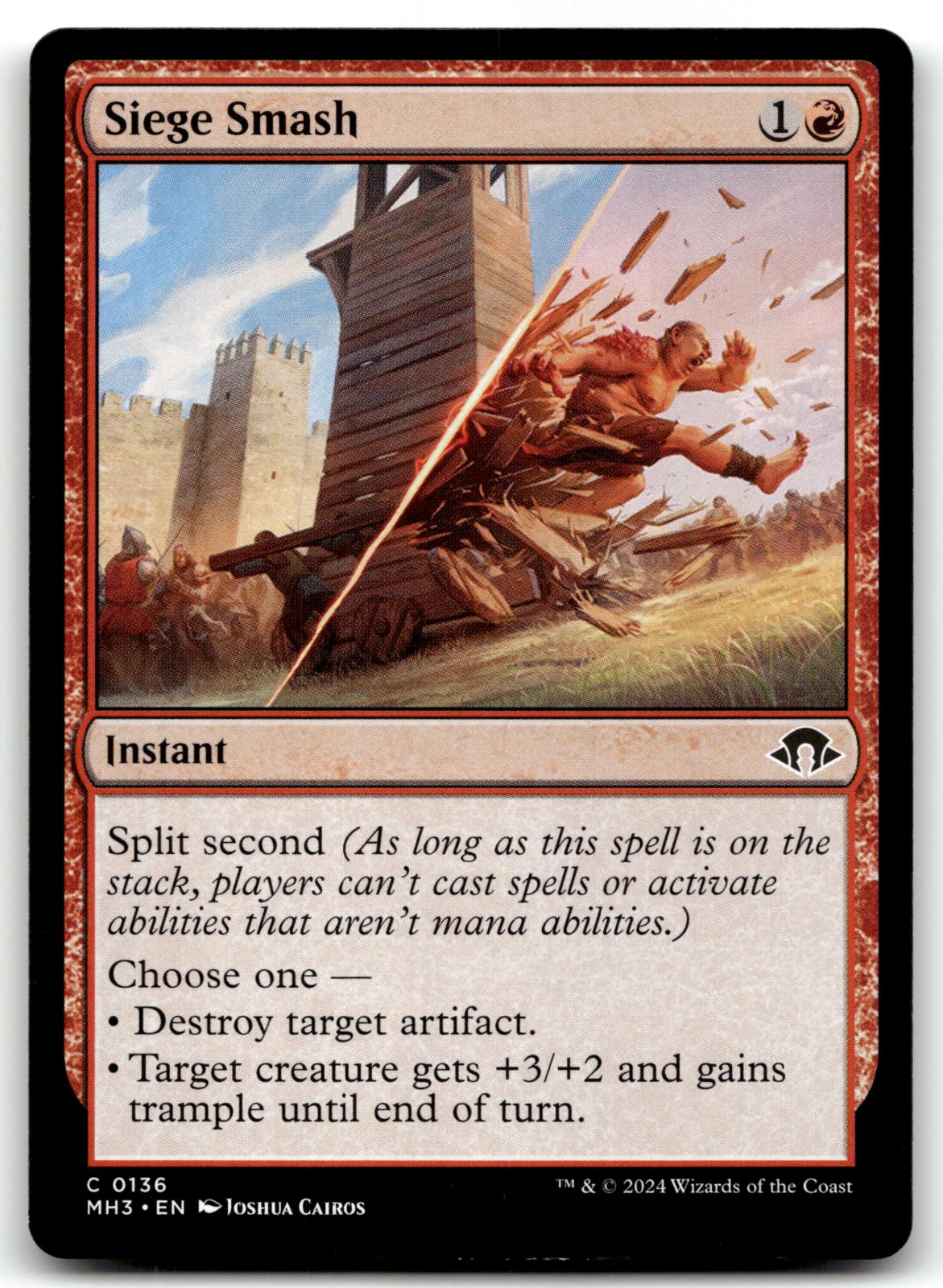 Siege Smash 136 Common Modern Horizons 3 Magic: The Gathering Near Mint