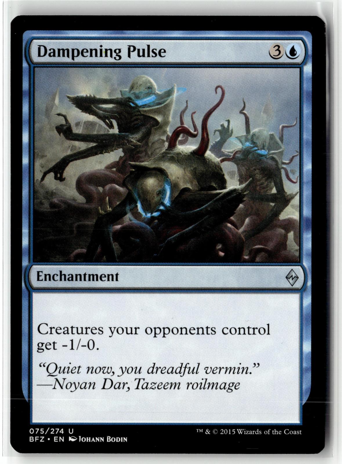 Dampening Pulse 75 Uncommon Battle for Zendikar Magic: The Gathering Near Mint