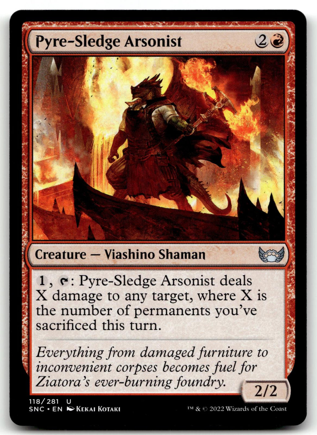 Pyre-Sledge Arsonist 118 Uncommon Streets of New Capenna Magic: The Gathering NM