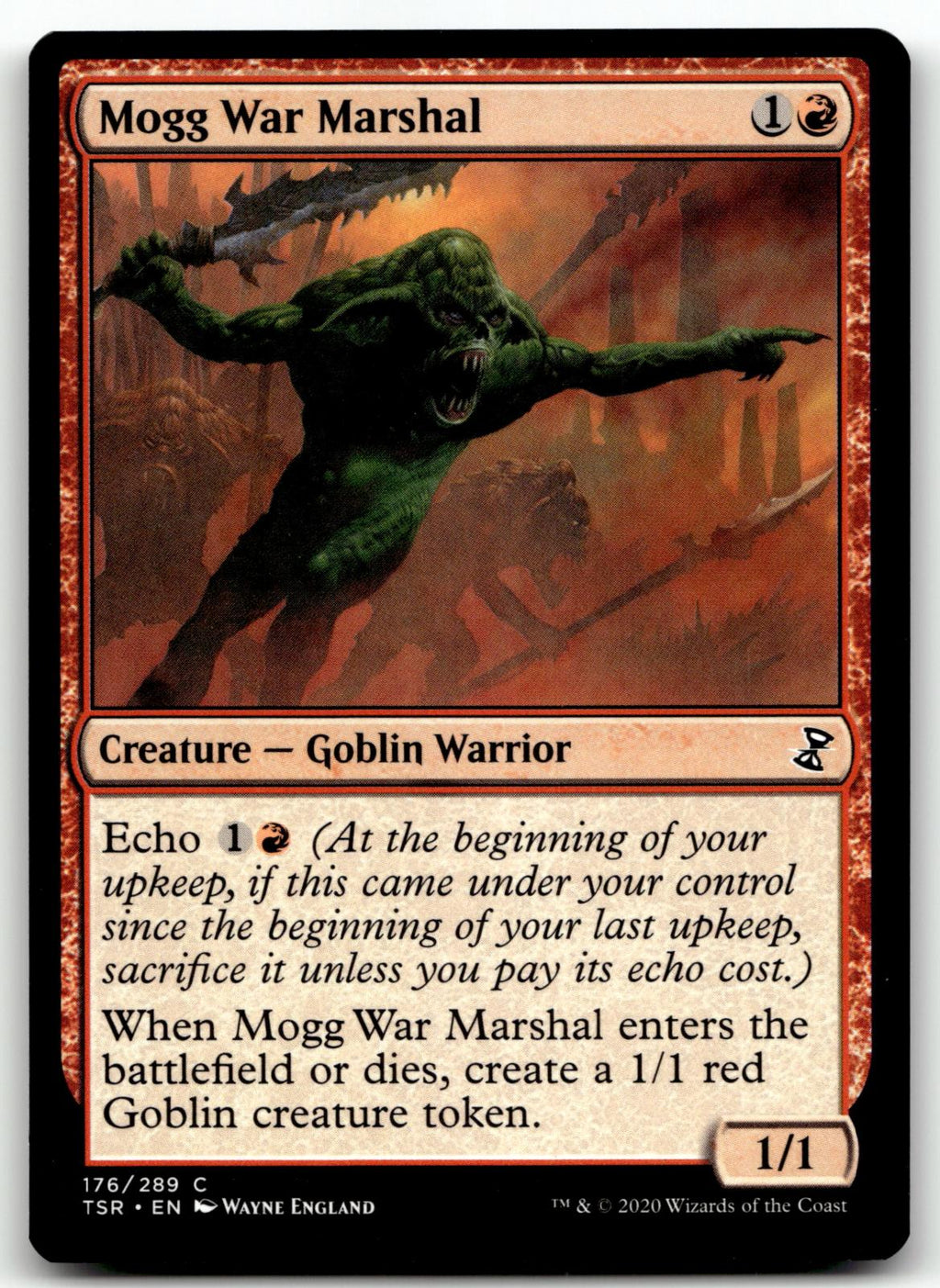 Mogg War Marshal 176 Common Time Spiral: Remastered Magic: The Gathering NM