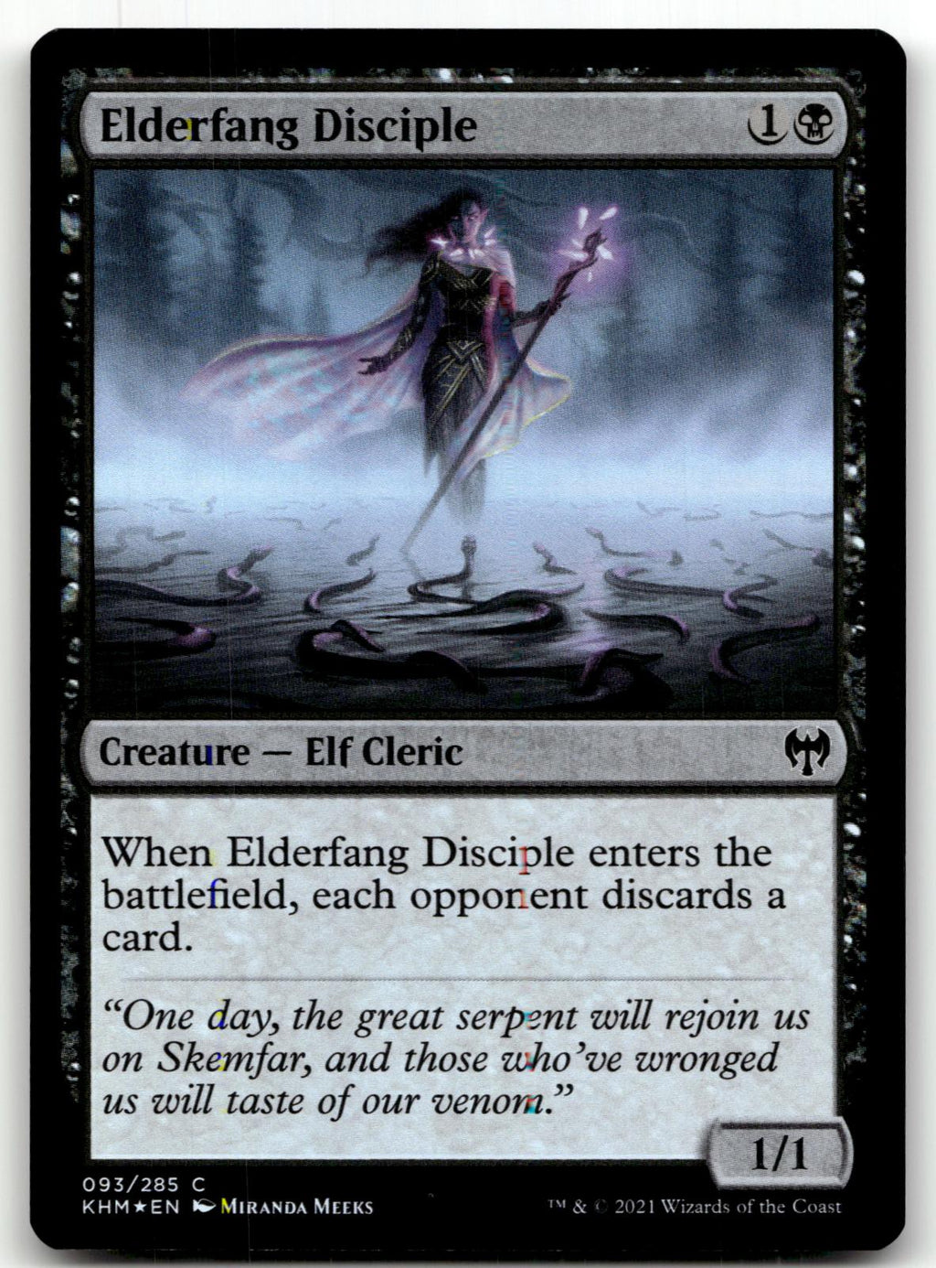 Elderfang Disciple 93 Common Kaldheim Magic: The Gathering Foil Near Mint
