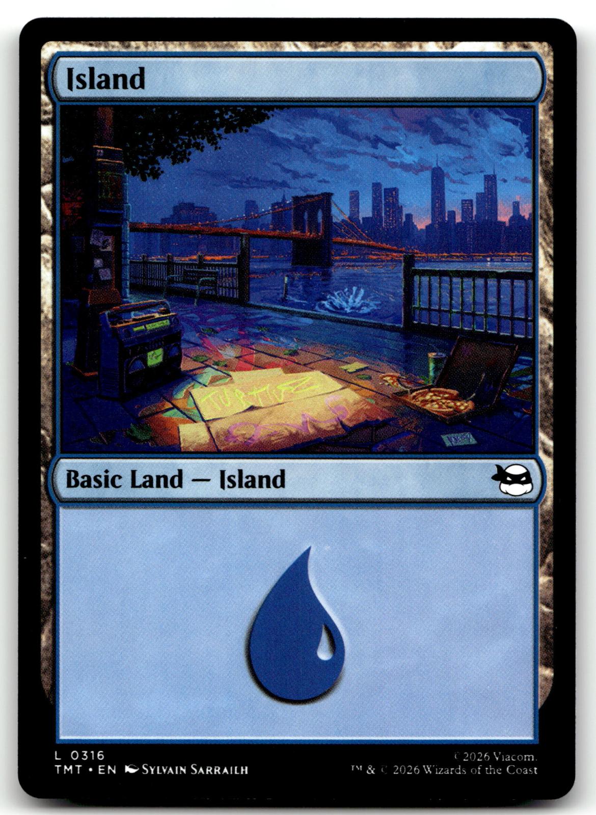 Island (0316) 0316 Land Teenage Mutant Ninja Turtles Magic: The Gathering NM