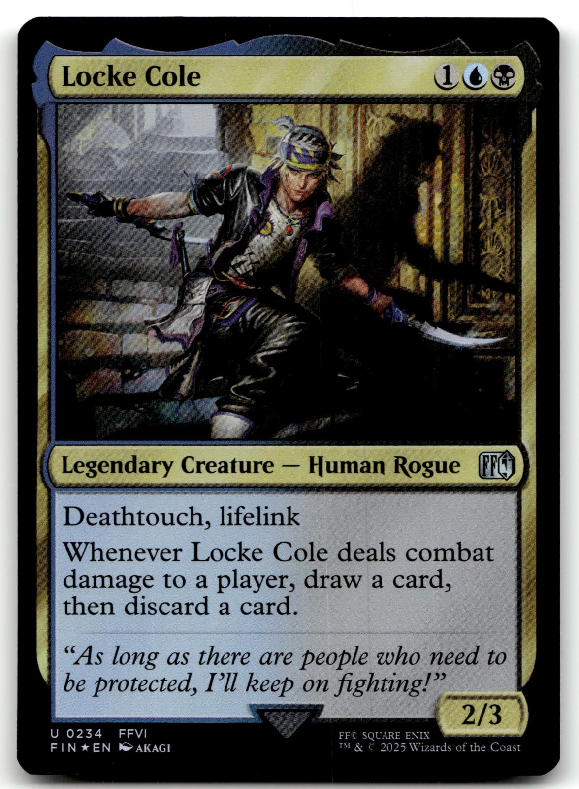 Locke Cole 234 Uncommon FINAL FANTASY Magic: The Gathering Foil Near Mint