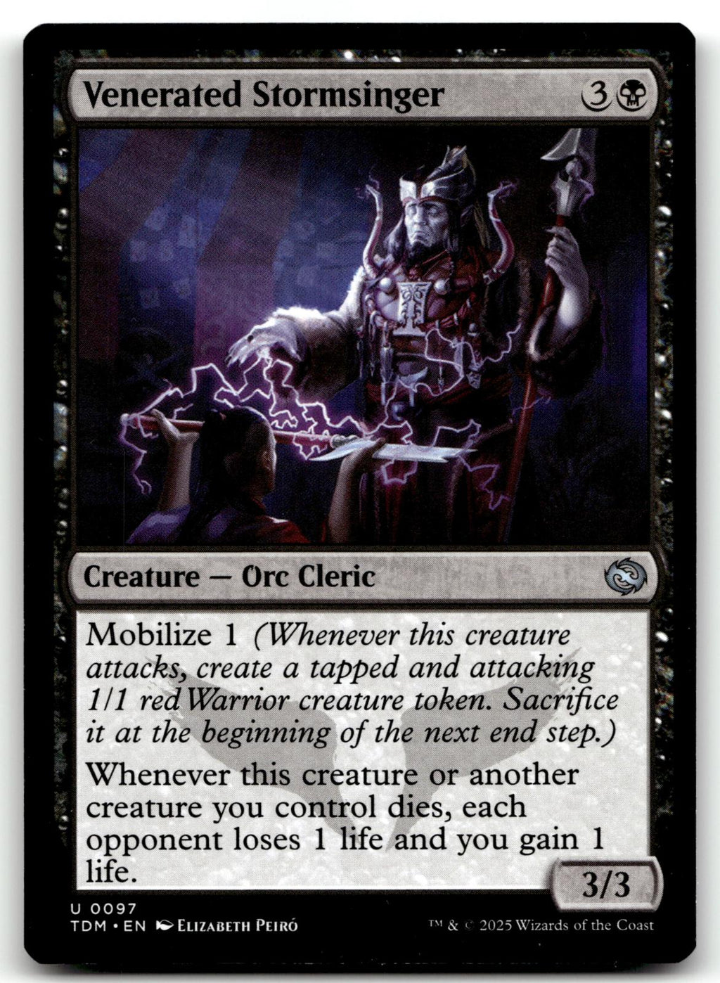 Venerated Stormsinger 97 Uncommon Tarkir: Dragonstorm Magic: The Gathering NM