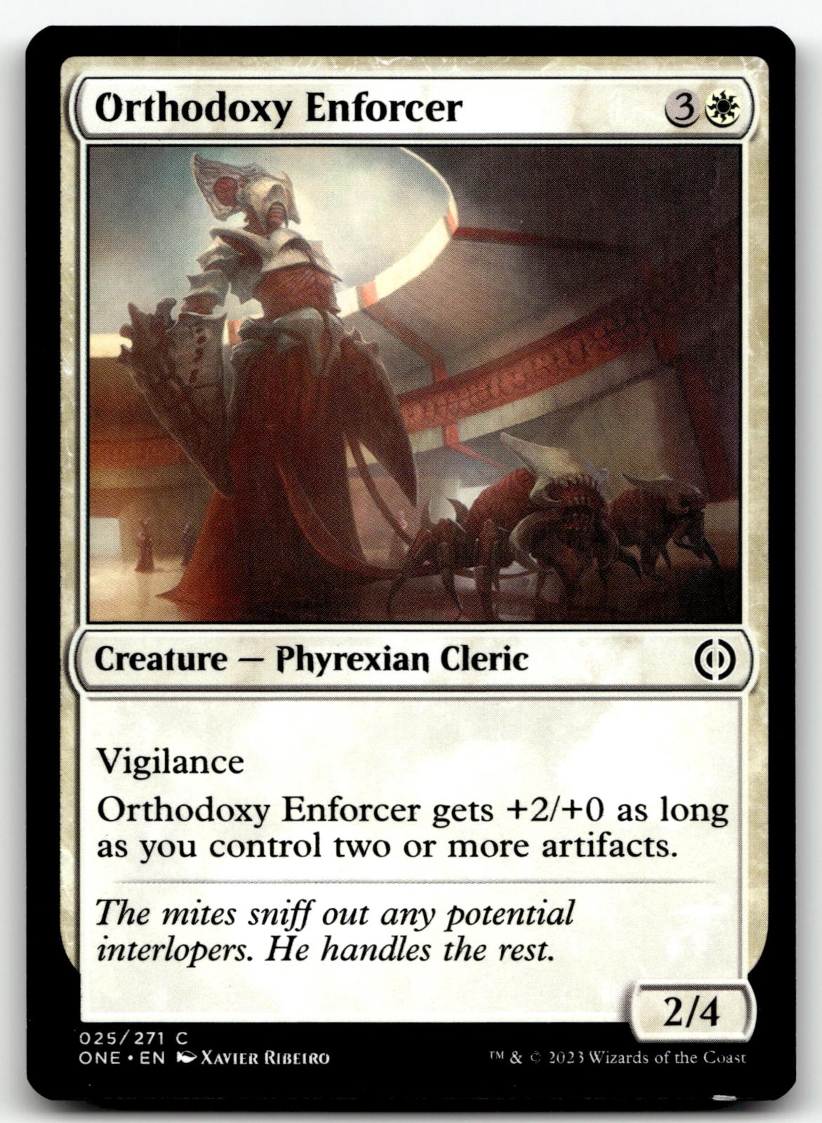 Orthodoxy Enforcer 25 Common Phyrexia: All Will Be One Magic: The Gathering NM