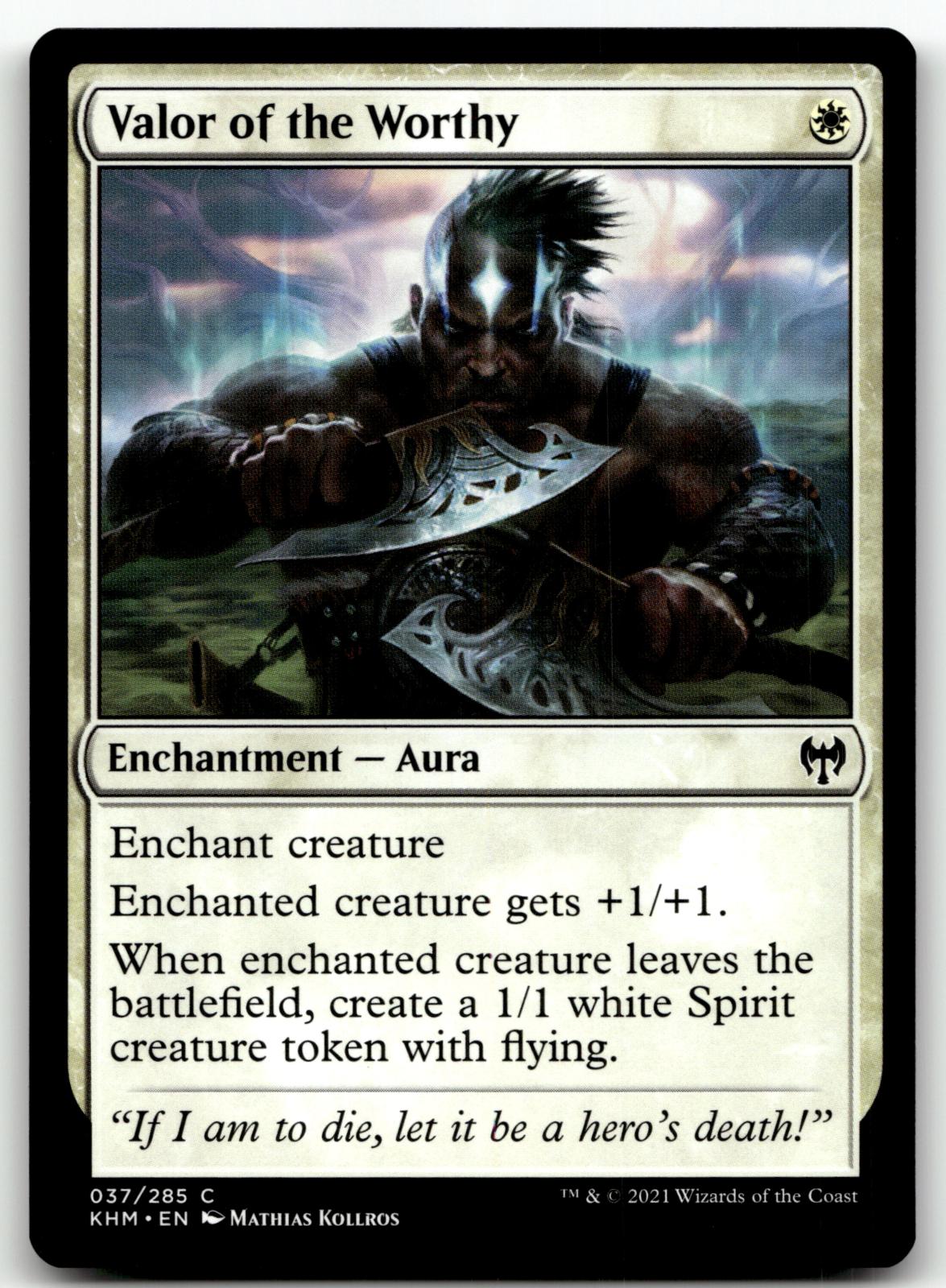Valor of the Worthy 37 Common Kaldheim Magic: The Gathering Near Mint