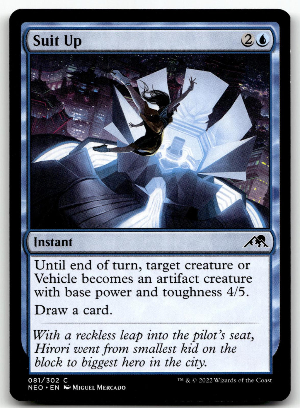 Suit Up 81 Common Kamigawa: Neon Dynasty Magic: The Gathering Near Mint