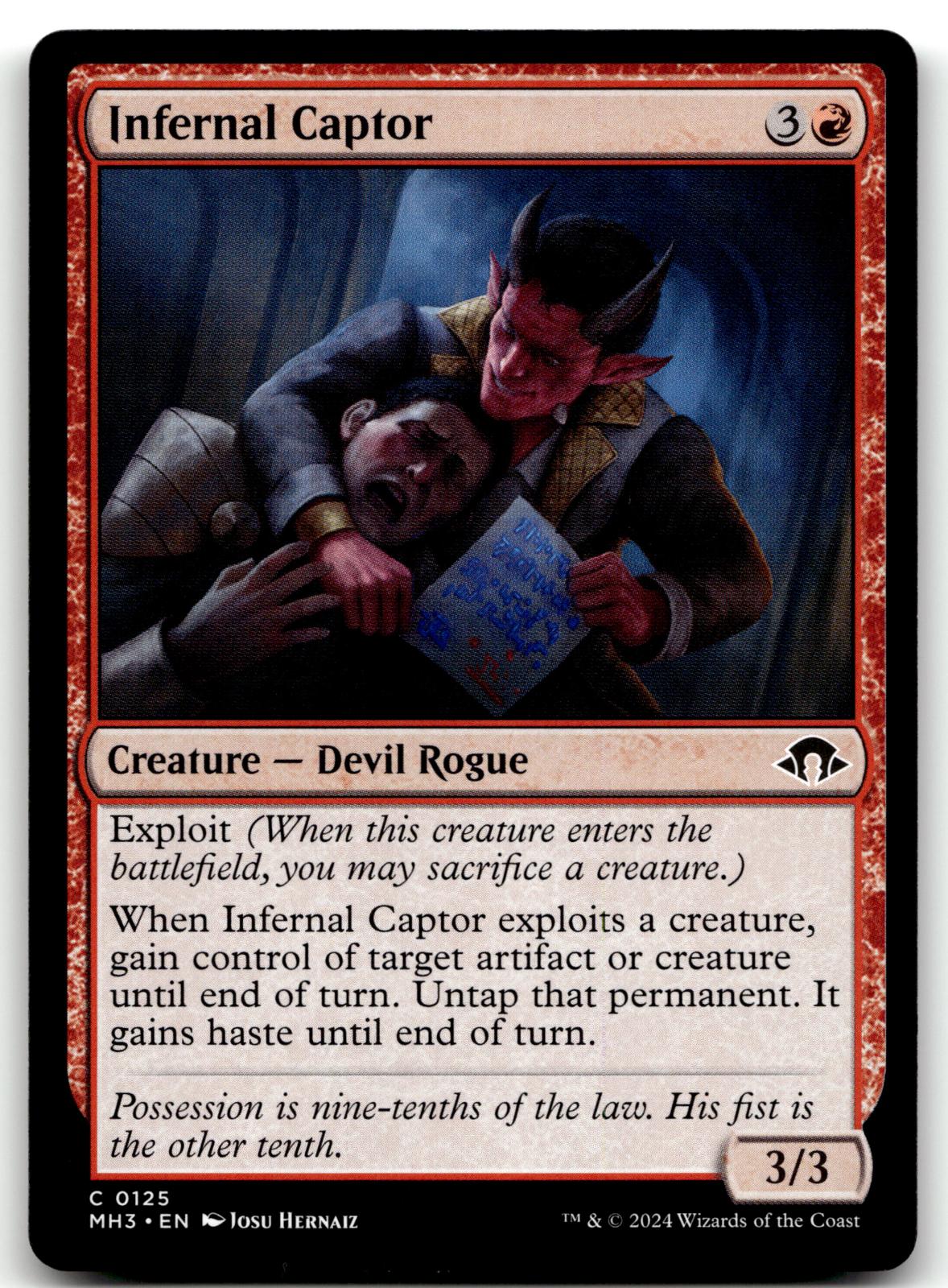 Infernal Captor 125 Common Modern Horizons 3 Magic: The Gathering Near Mint
