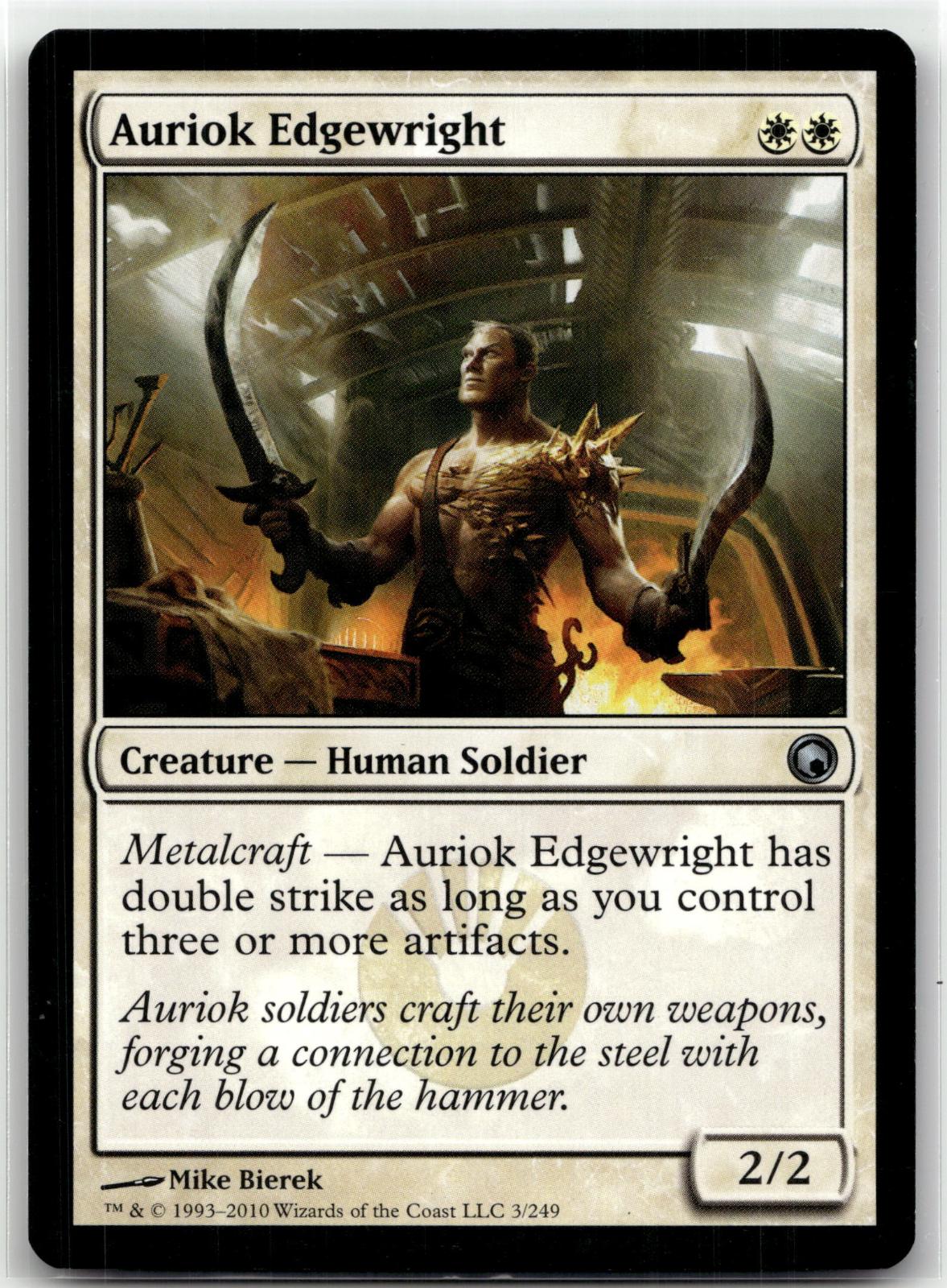 Auriok Edgewright 3 Uncommon Scars of Mirrodin Magic: The Gathering Near Mint