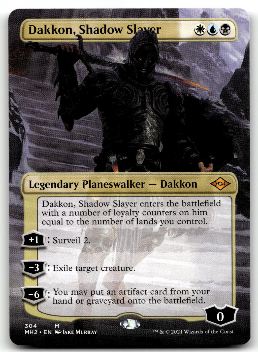 Dakkon, Shadow Slayer (Borderless) 304 Modern Horizons 2 Magic: The Gathering NM