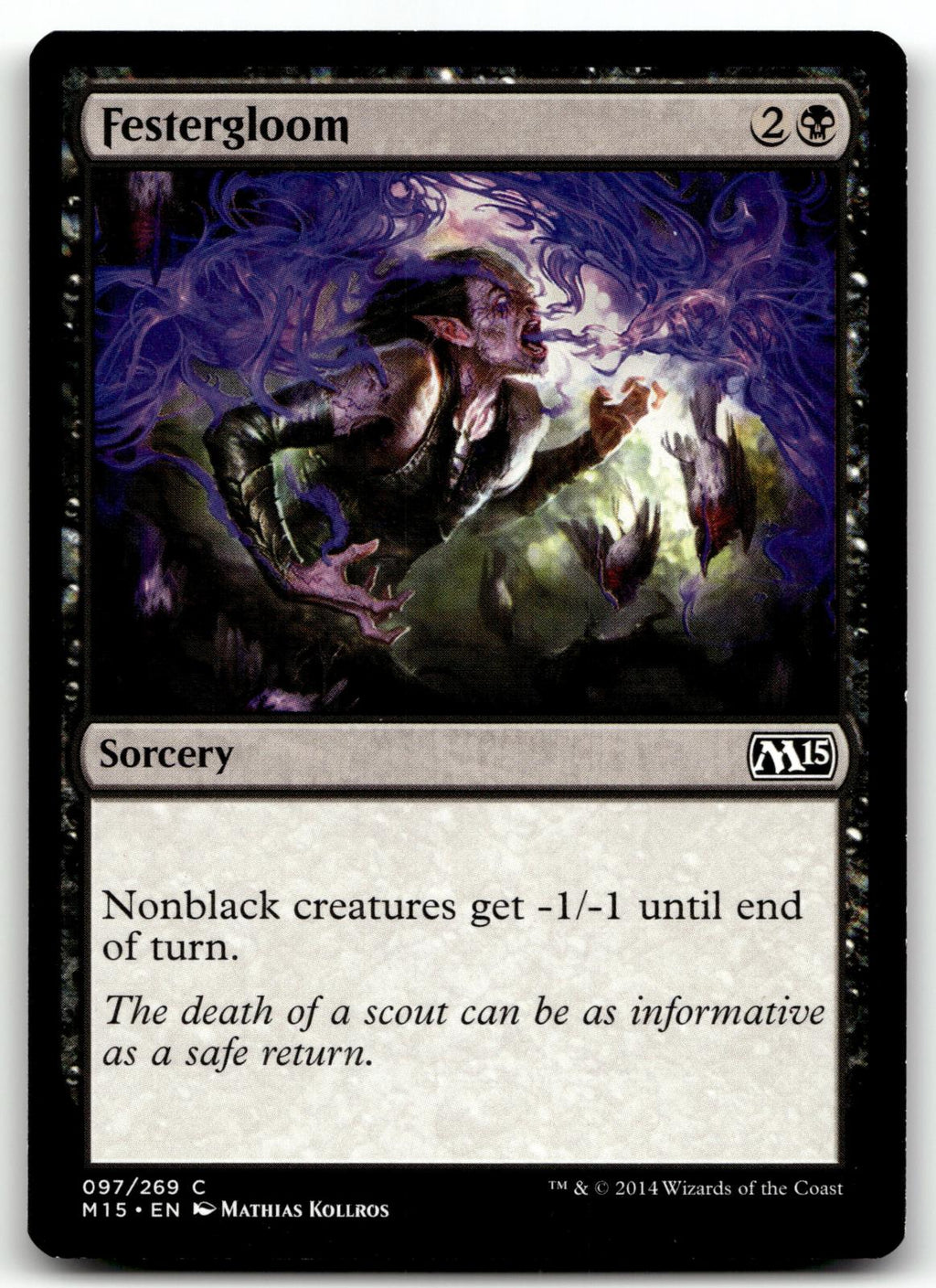 Festergloom 97 Common Magic 2015 (M15) Magic: The Gathering Near Mint