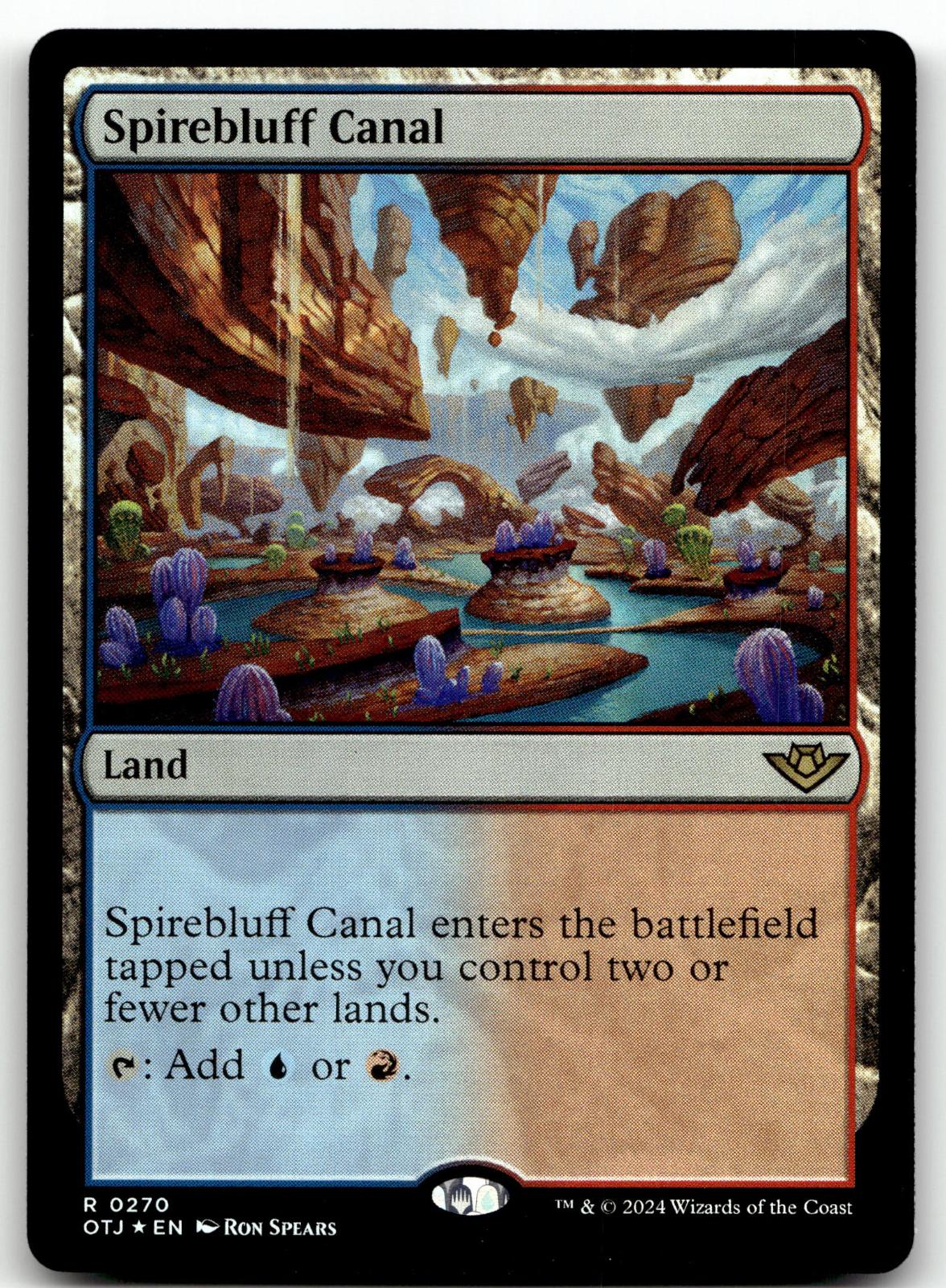 Spirebluff Canal 270 Outlaws of Thunder Junction Magic: The Gathering Foil NM