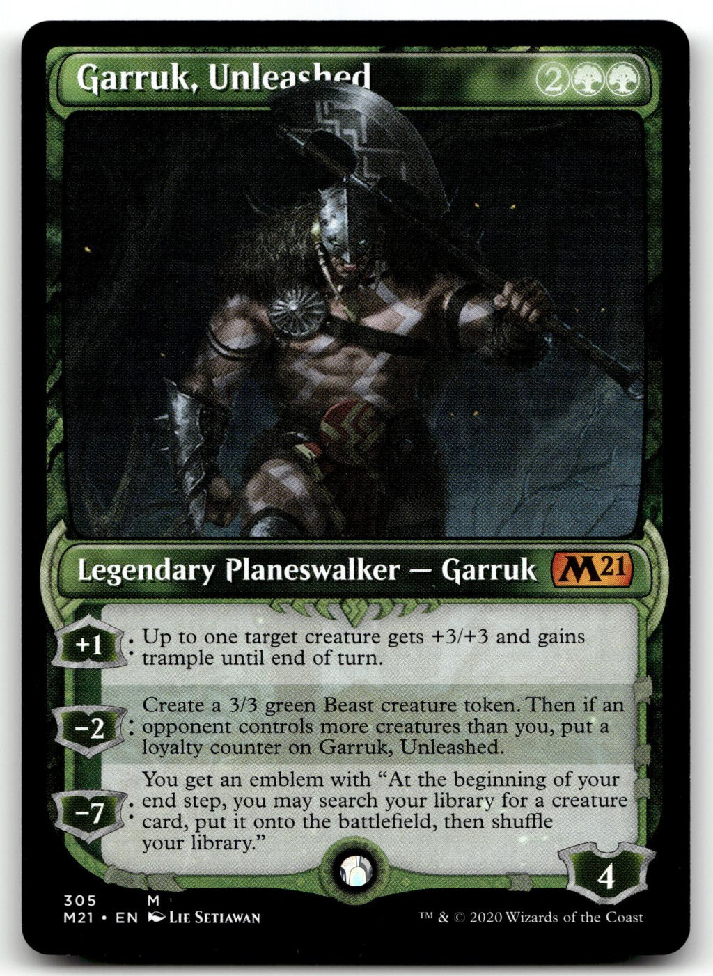 Garruk, Unleashed (Showcase) 305 Mythic Core Set 2021 Magic: The Gathering NM