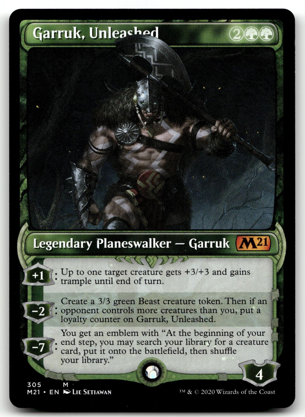 Garruk, Unleashed (Showcase) 305 Mythic Core Set 2021 Magic: The Gathering NM