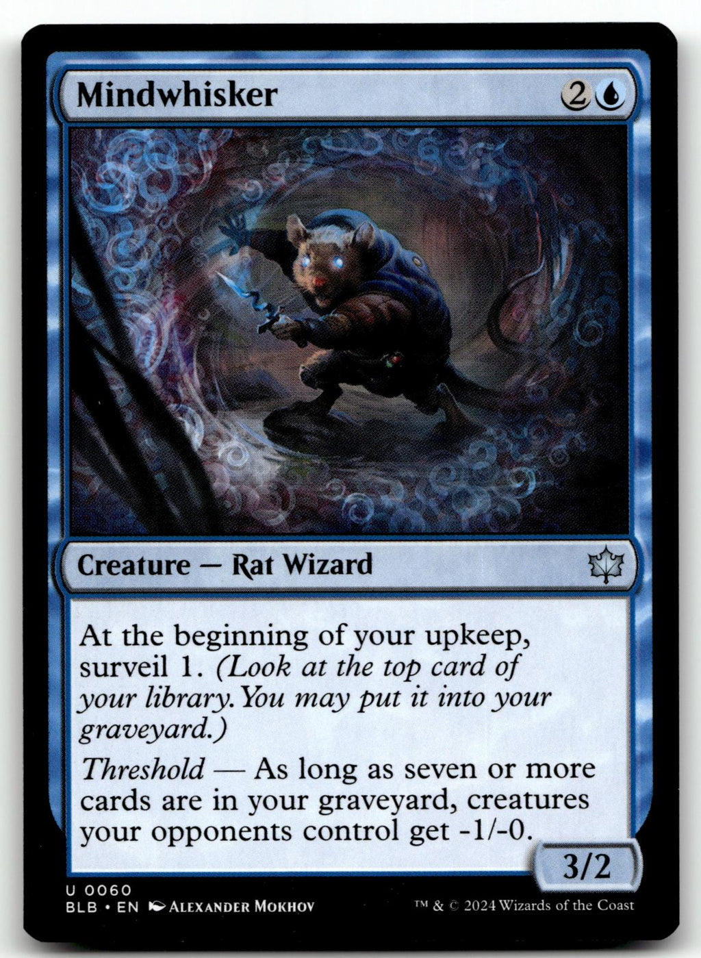 Mindwhisker 60 Uncommon Bloomburrow Magic: The Gathering Near Mint