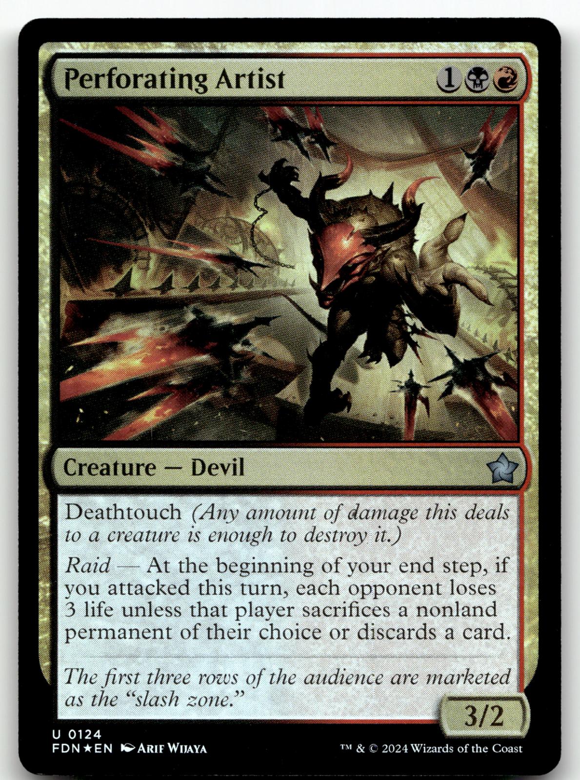 Perforating Artist 124 Uncommon Foundations Magic: The Gathering Foil Near Mint