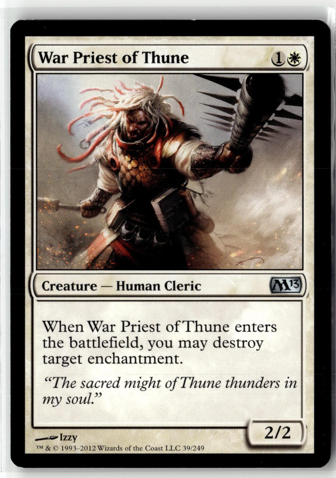 War Priest of Thune 39 Uncommon Magic 2013 (M13) Magic: The Gathering Near Mint