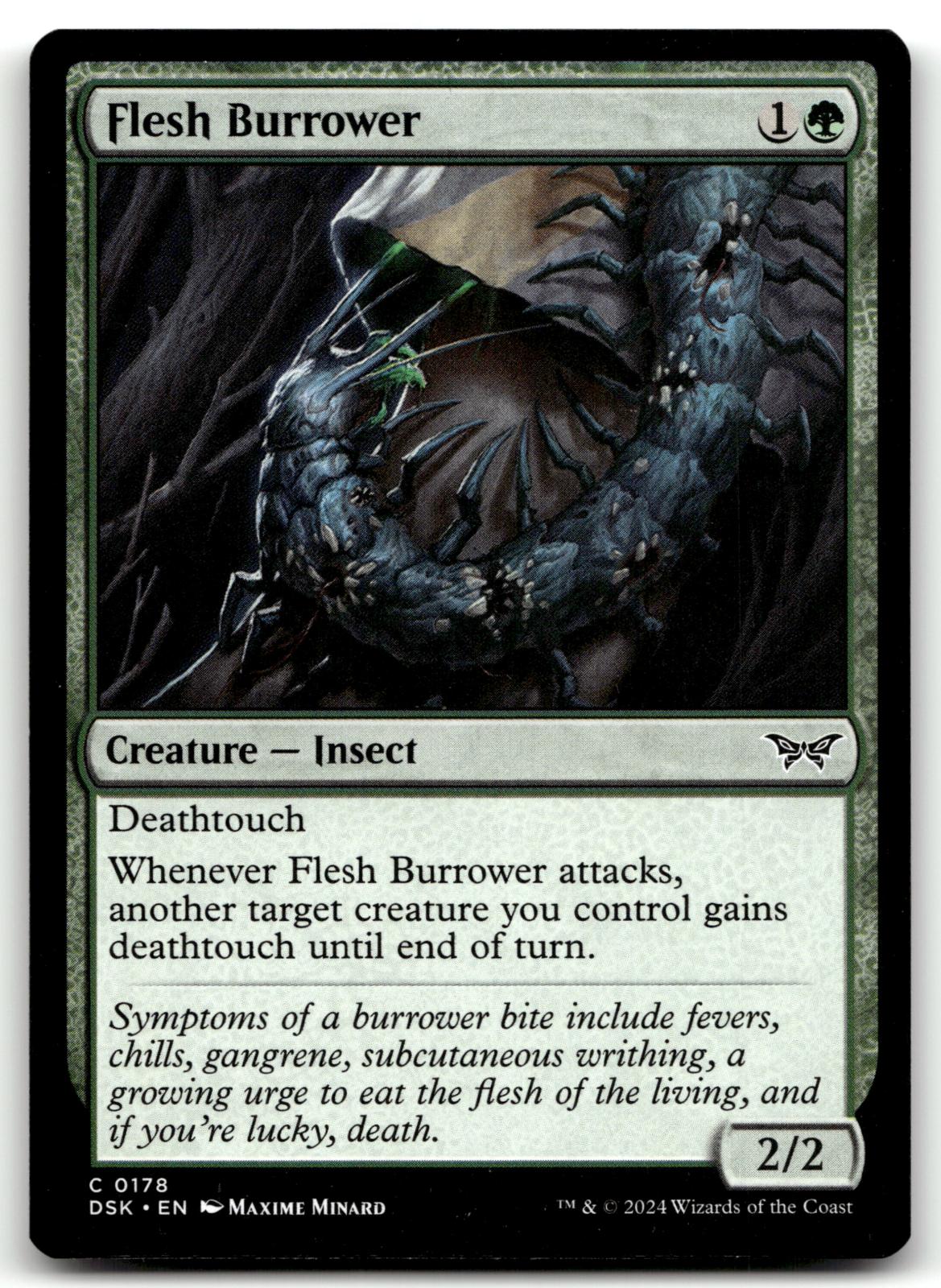 Flesh Burrower 178 Common Duskmourn: House of Horror Magic: The Gathering NM