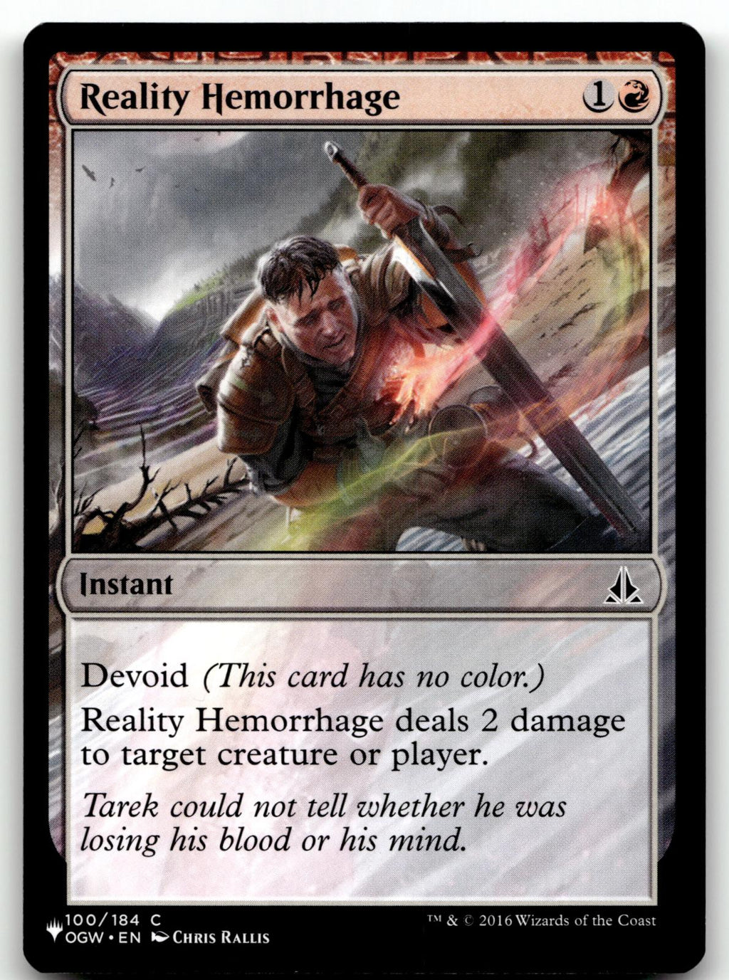 Reality Hemorrhage 100/184 Common The List Reprints Magic: The Gathering NM