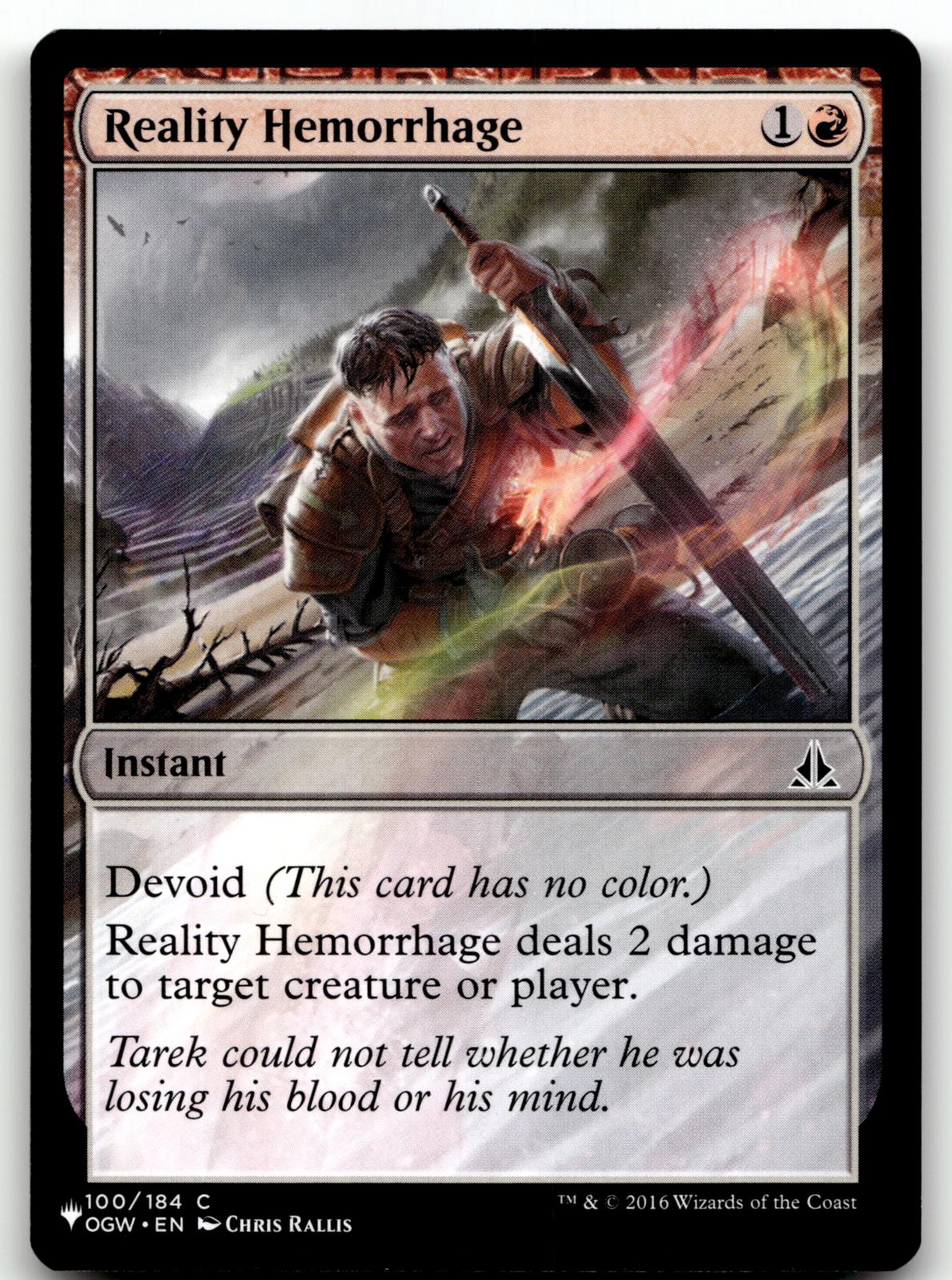 Reality Hemorrhage 100/184 Common The List Reprints Magic: The Gathering NM